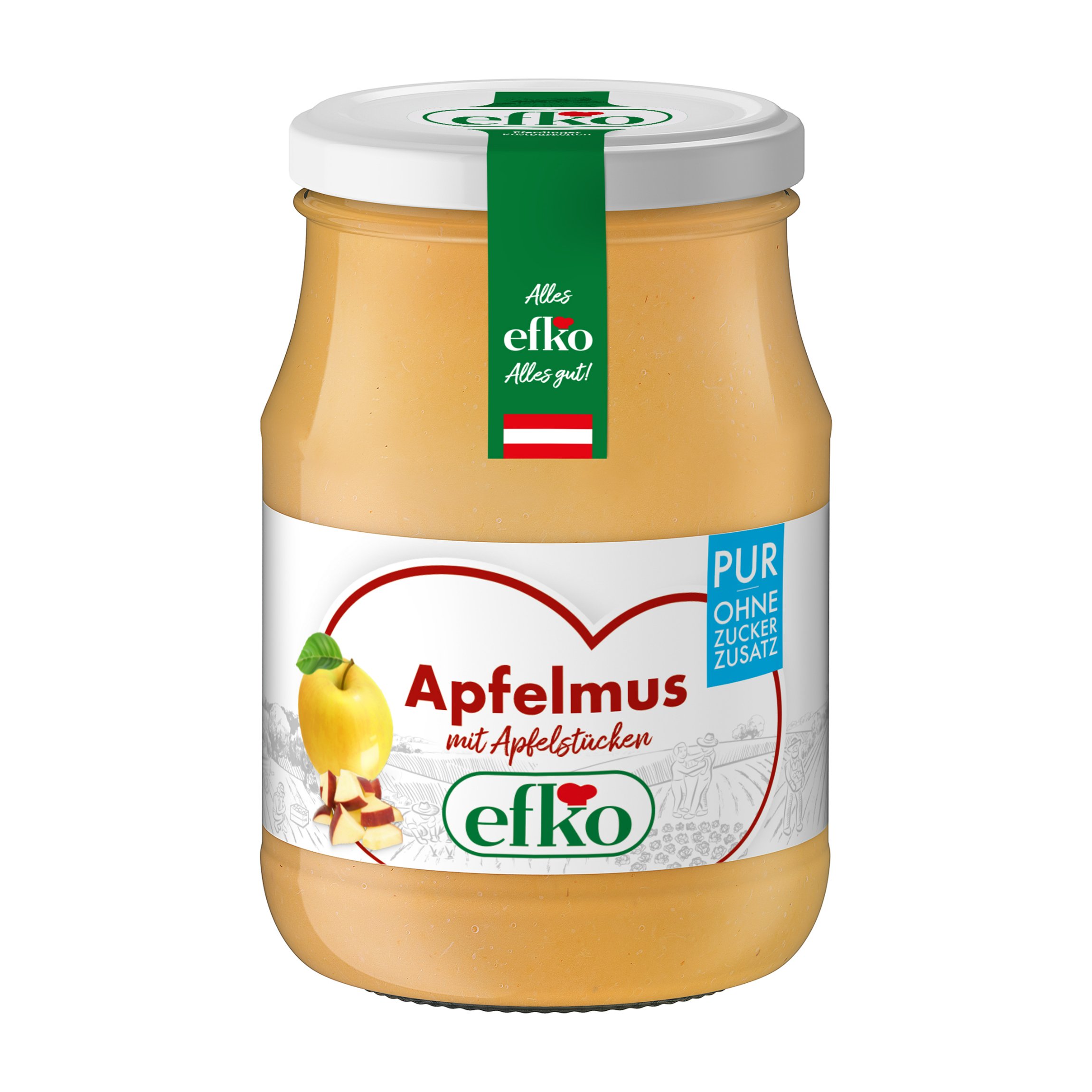 efko Apfelmus Pur mit Apfelstücken