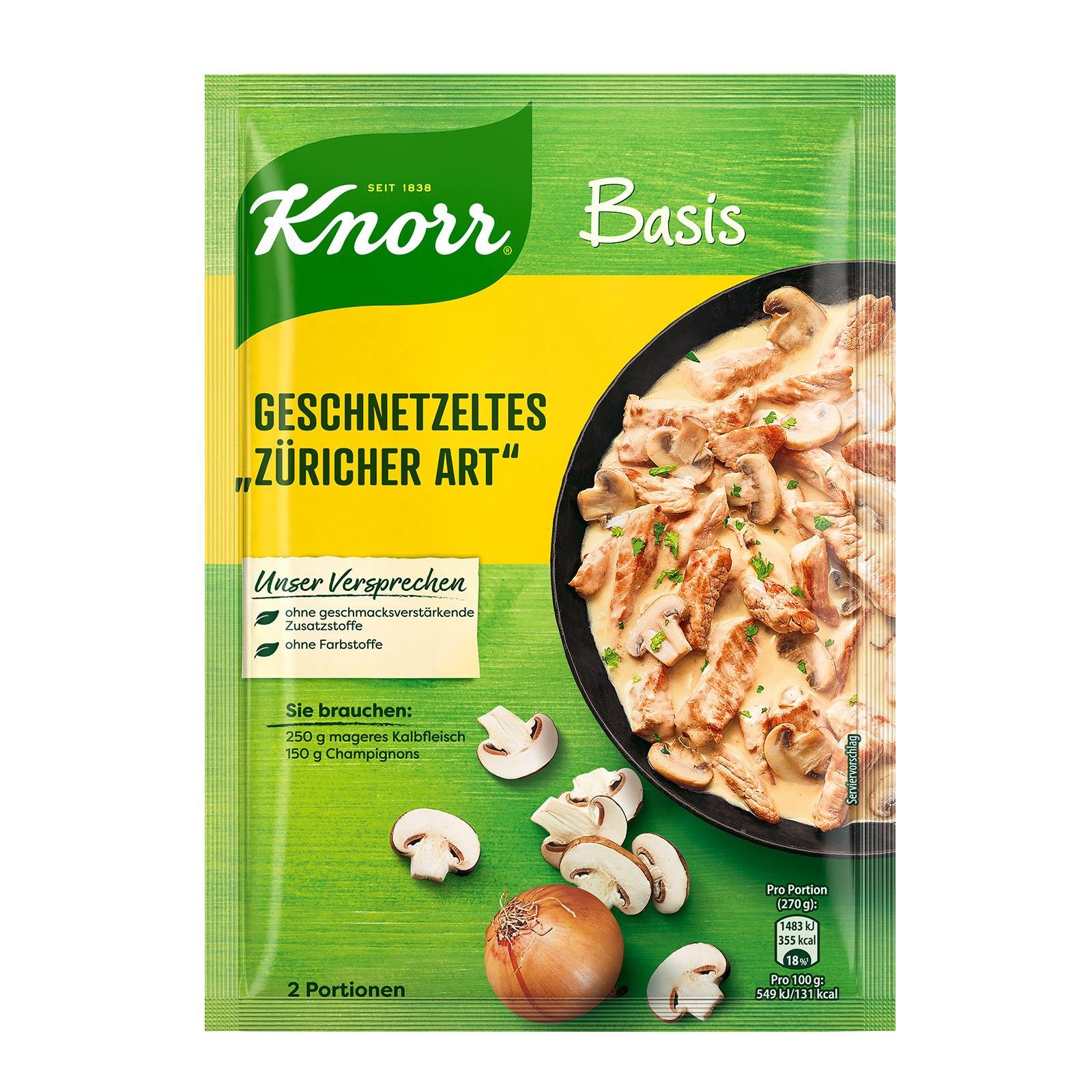 Knorr Basis für Geschnetzeltes 'Züricher Art'