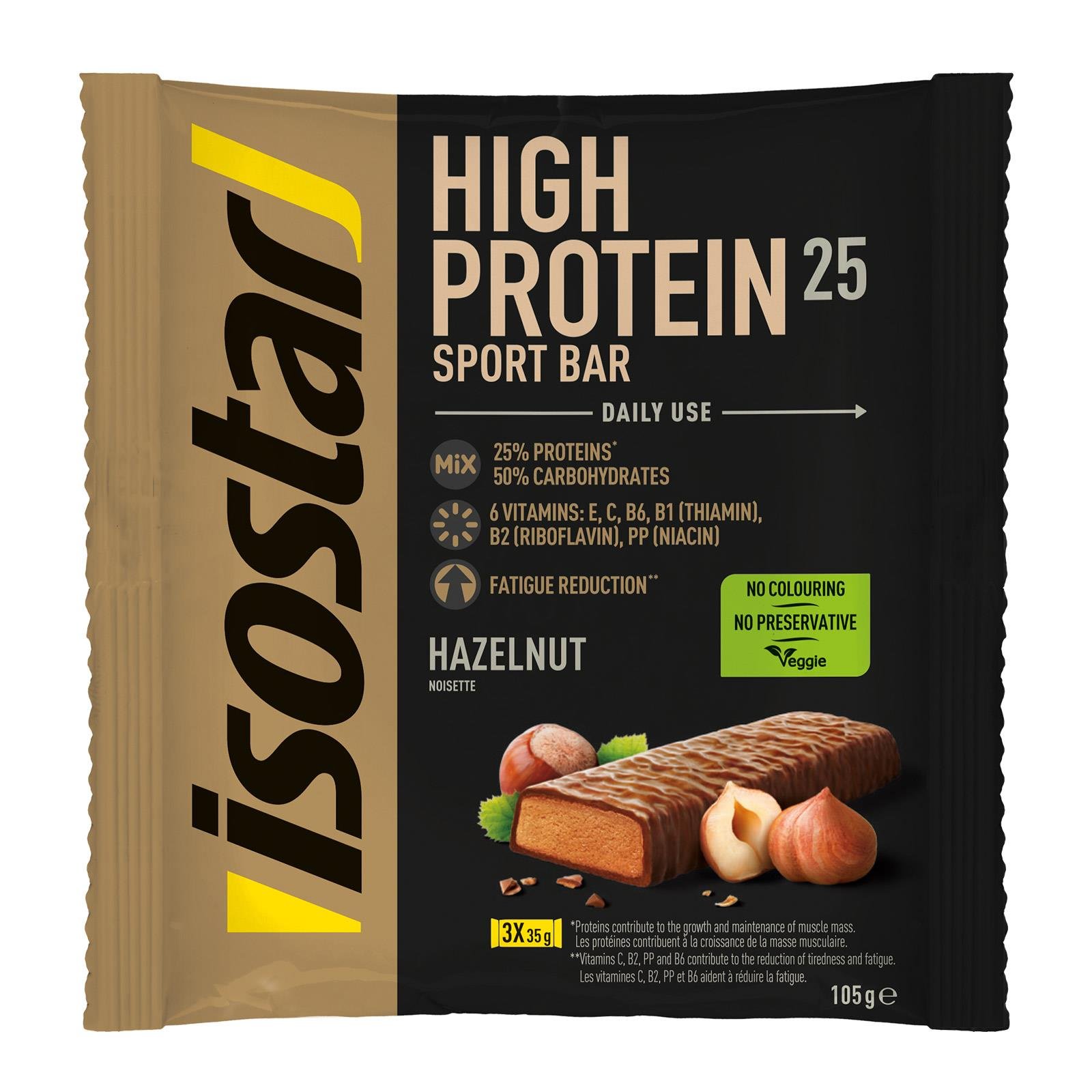 Isostar High Protein Riegel Haselnuss 3er