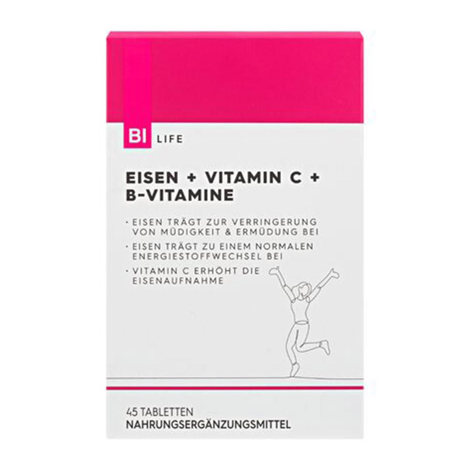 BI LIFE Eisen + Vitamin C + B-Vitamine Kapseln