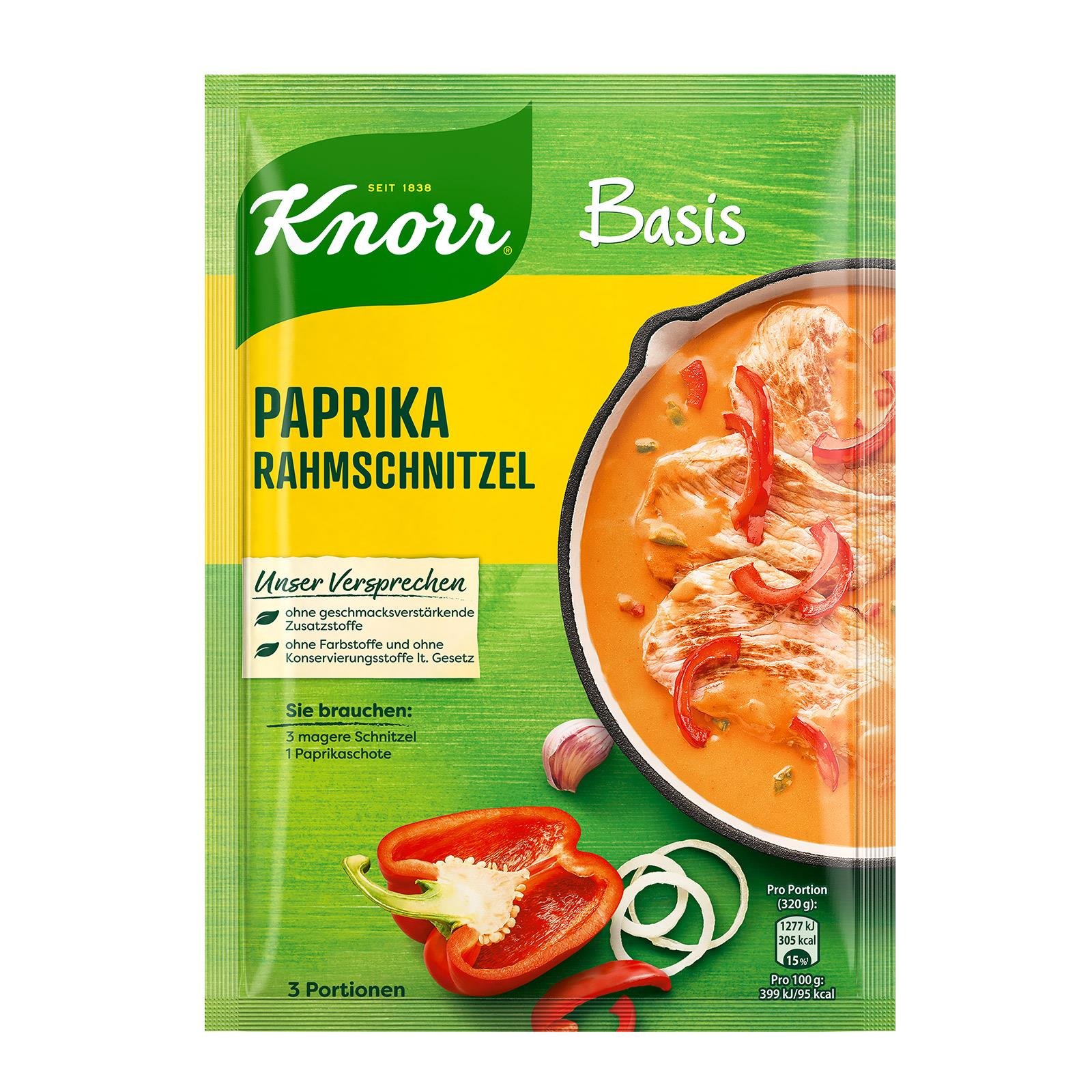 Knorr Basis für Paprika-Rahmschnitzel