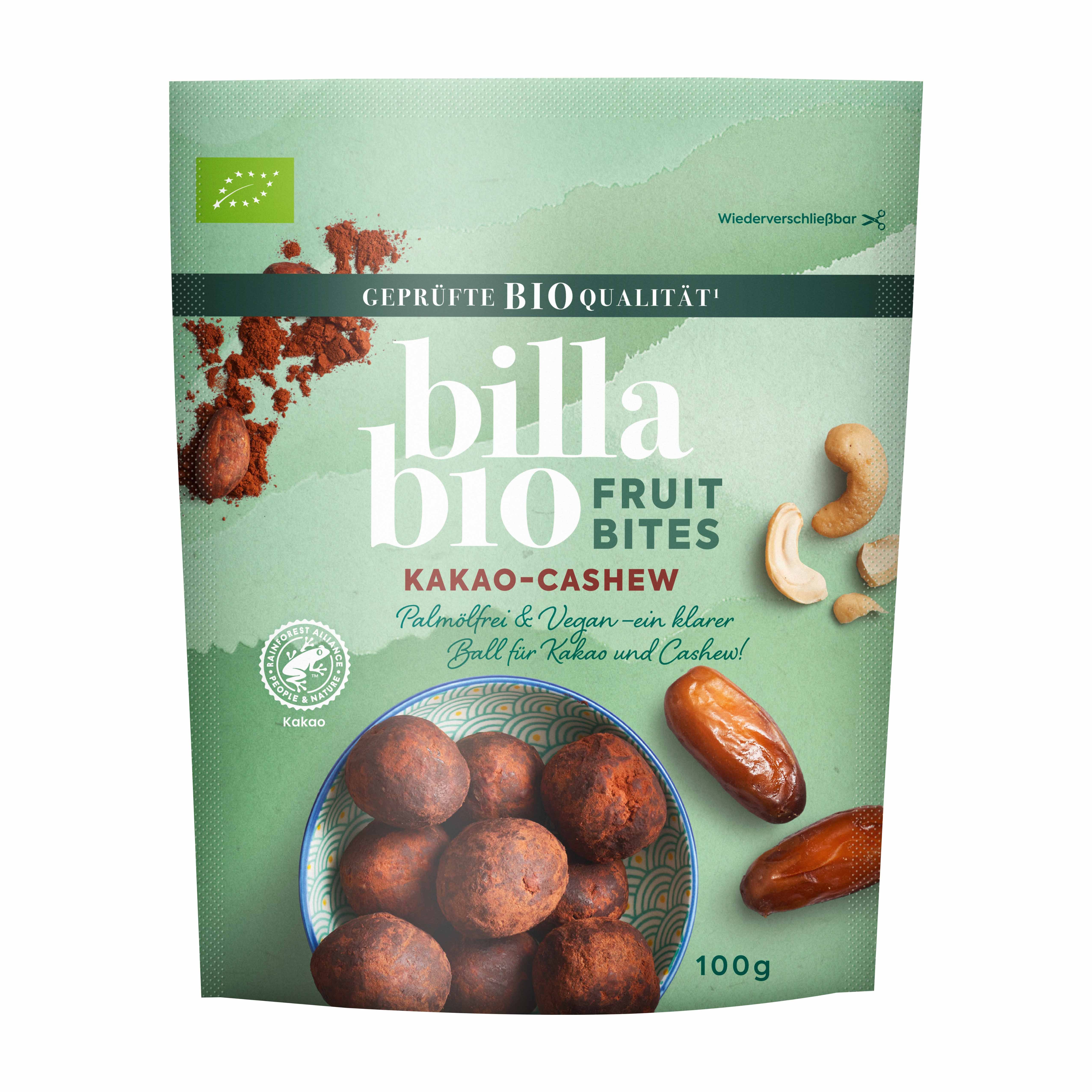 BILLA Bio Fruitbites Kakao Cashew