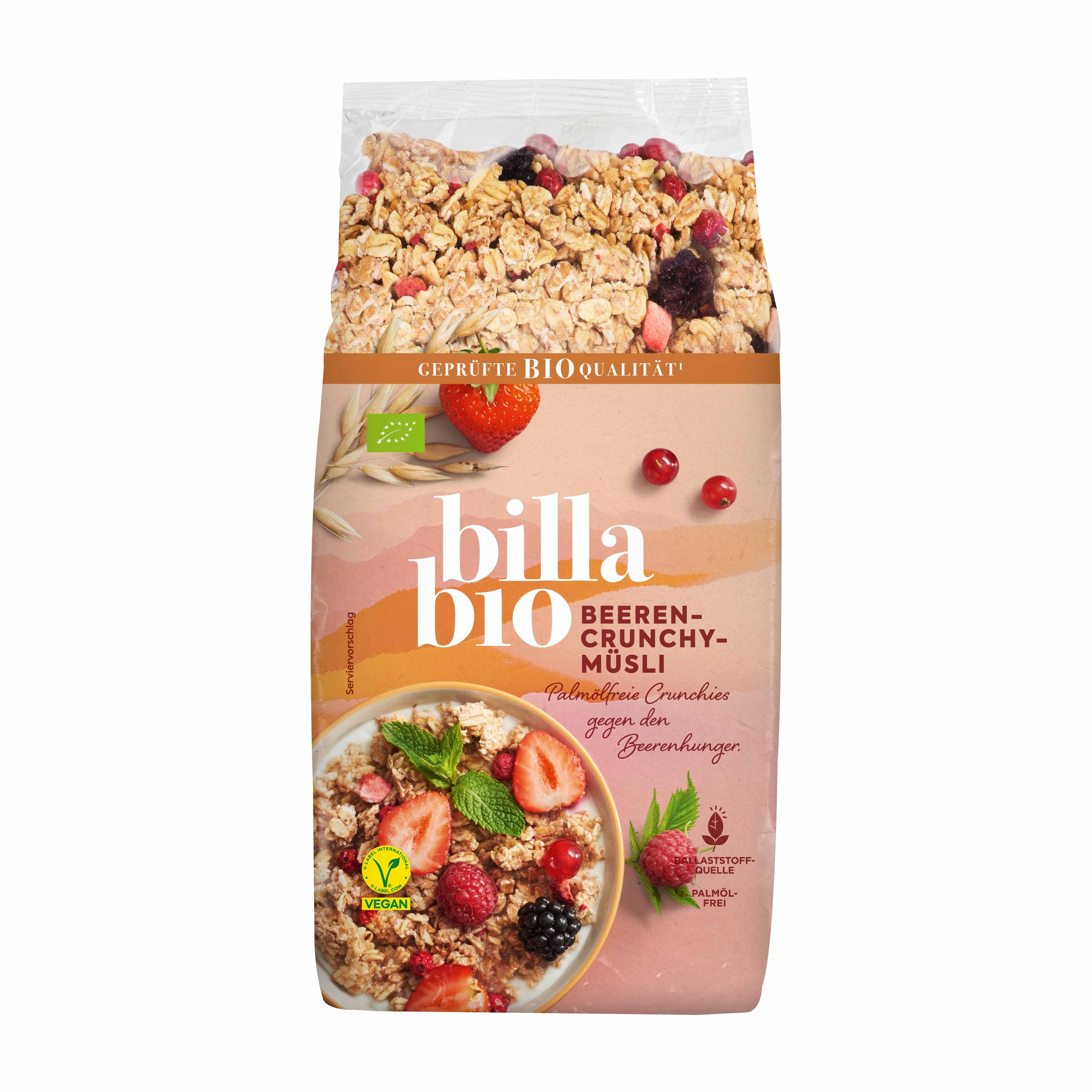 BILLA Bio Beeren Crunchy-Müsli