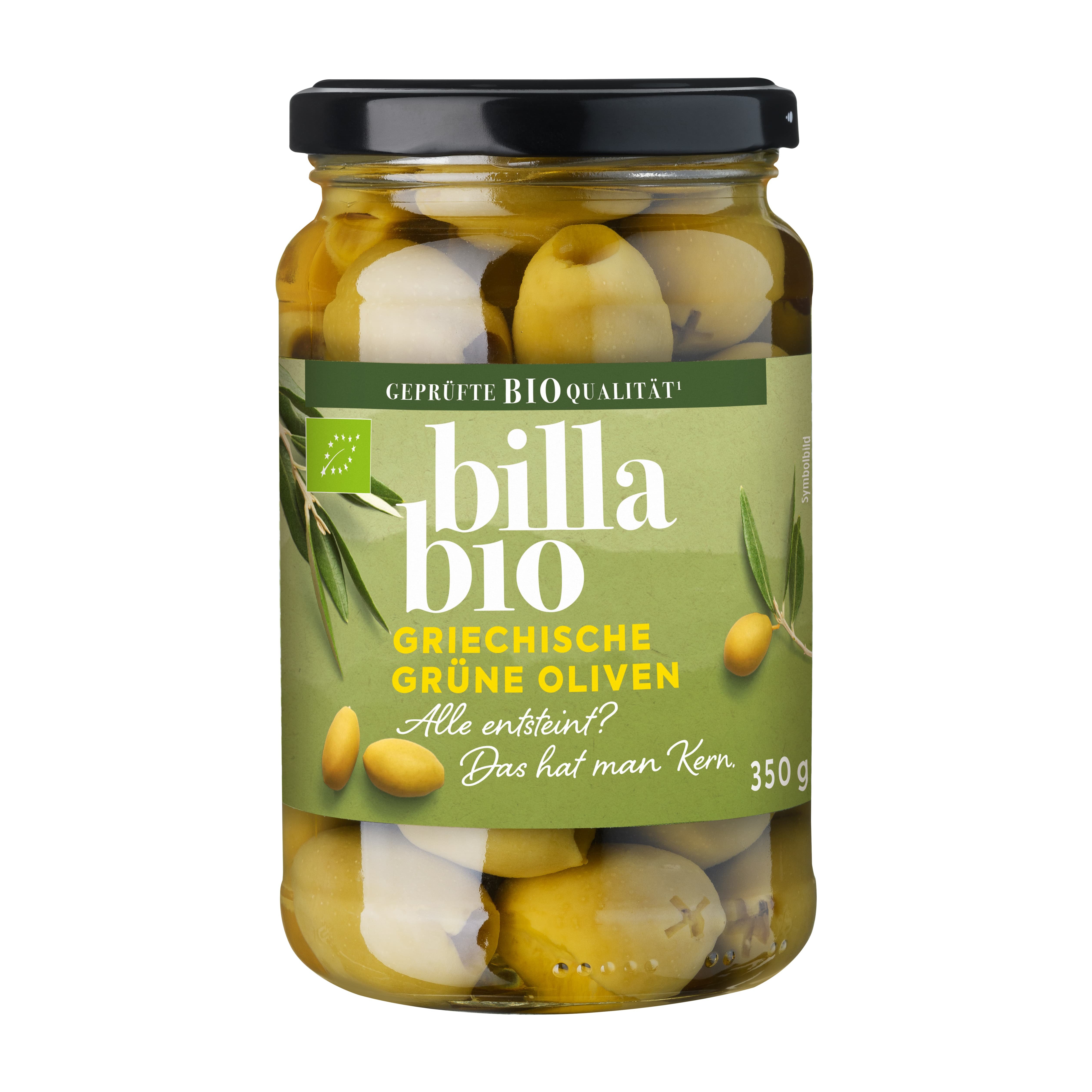 BILLA Bio Grüne Oliven ohne Stein
