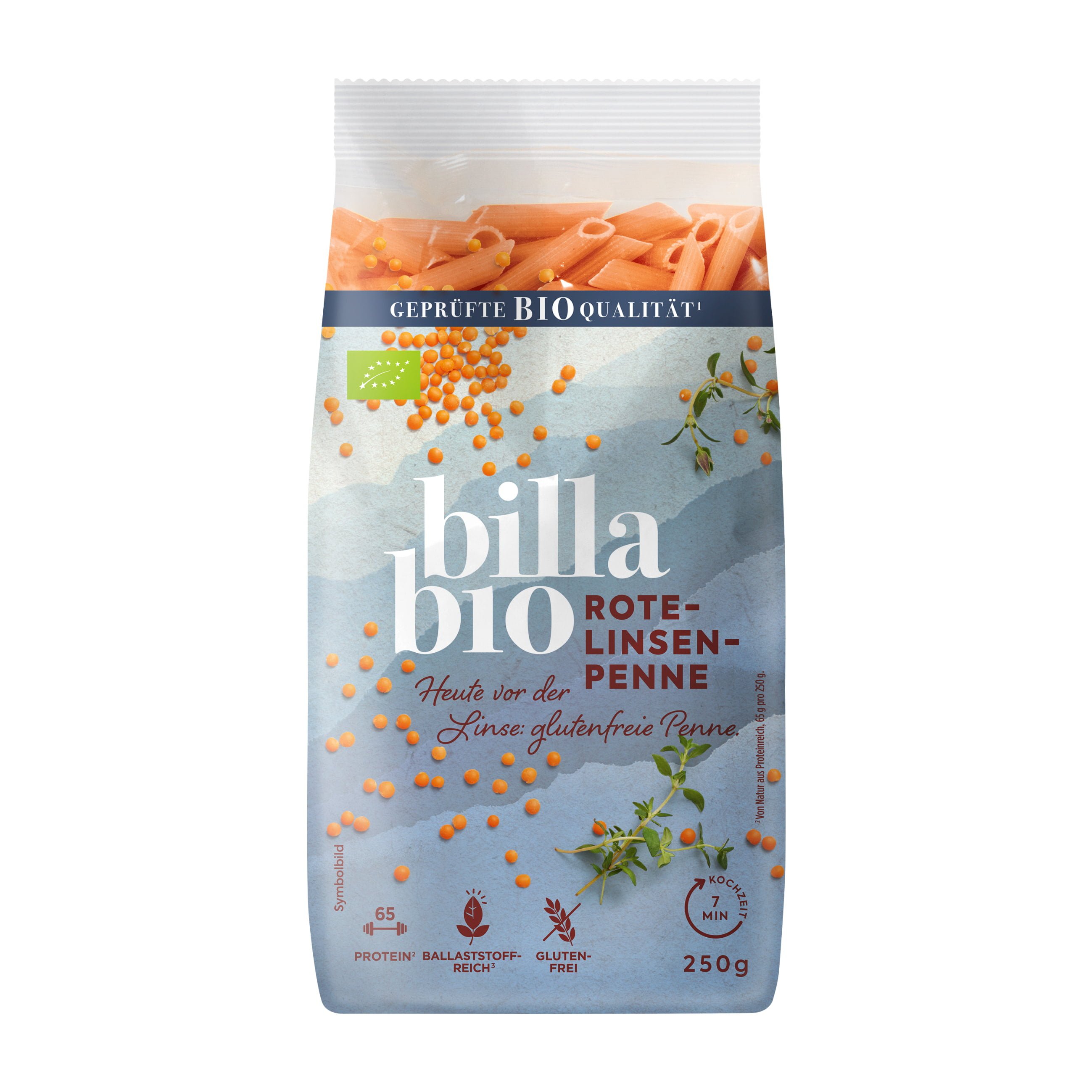 BILLA Bio Rote Linsen Penne