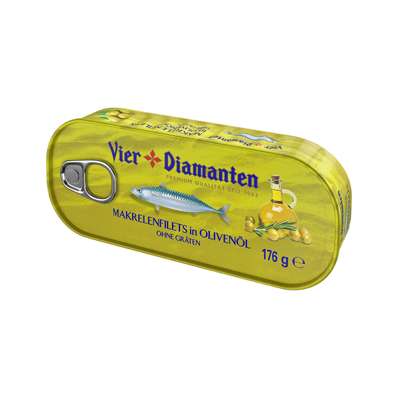 Vier Diamanten Makrelenfilets in Olivenöl