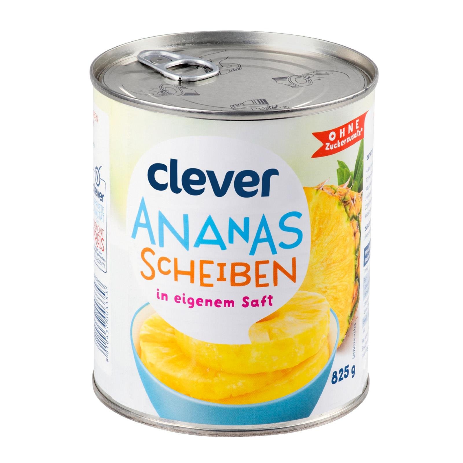 Clever Ananas Scheiben in Ananassaft