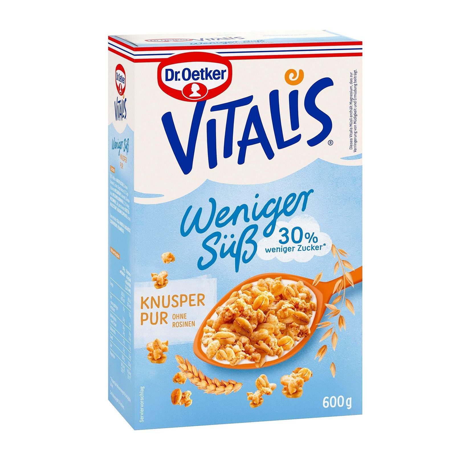 Dr. Oetker Vitalis Weniger Süß Knusper Pur Müsli