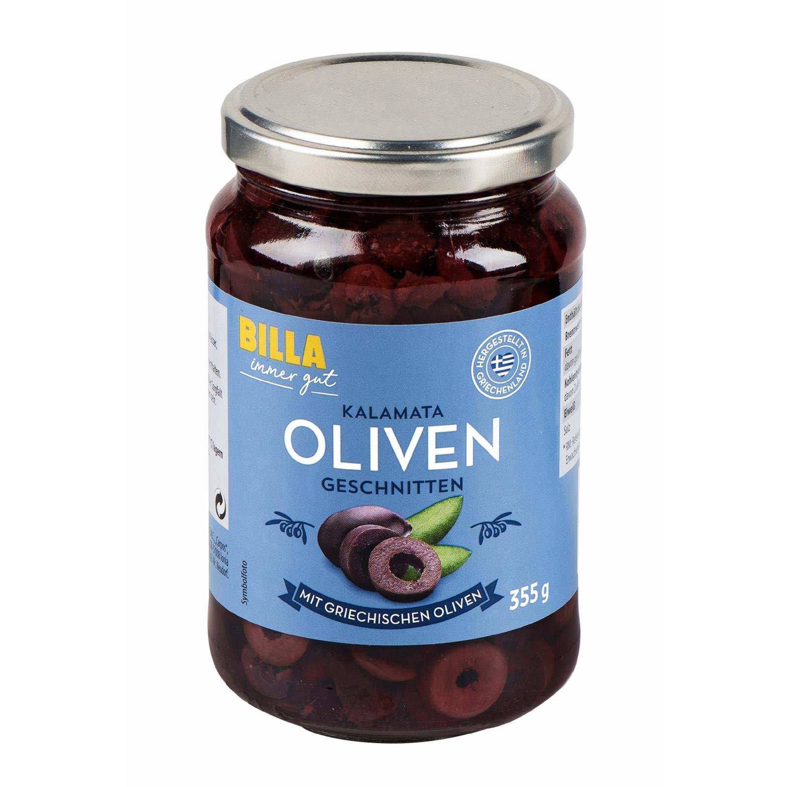 BILLA Kalamata Oliven geschnitten