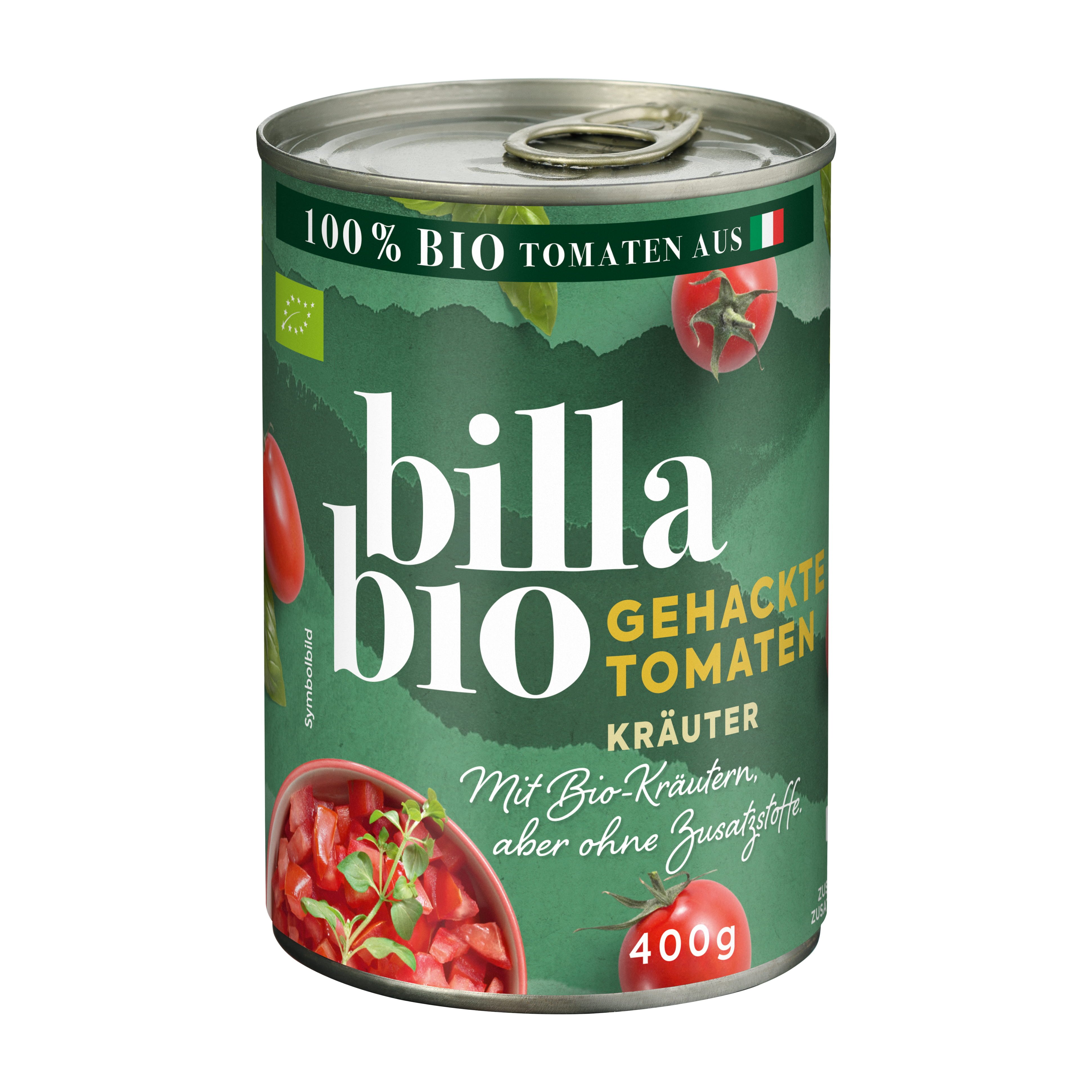 BILLA Bio Gehackte Tomaten mit Kräuter