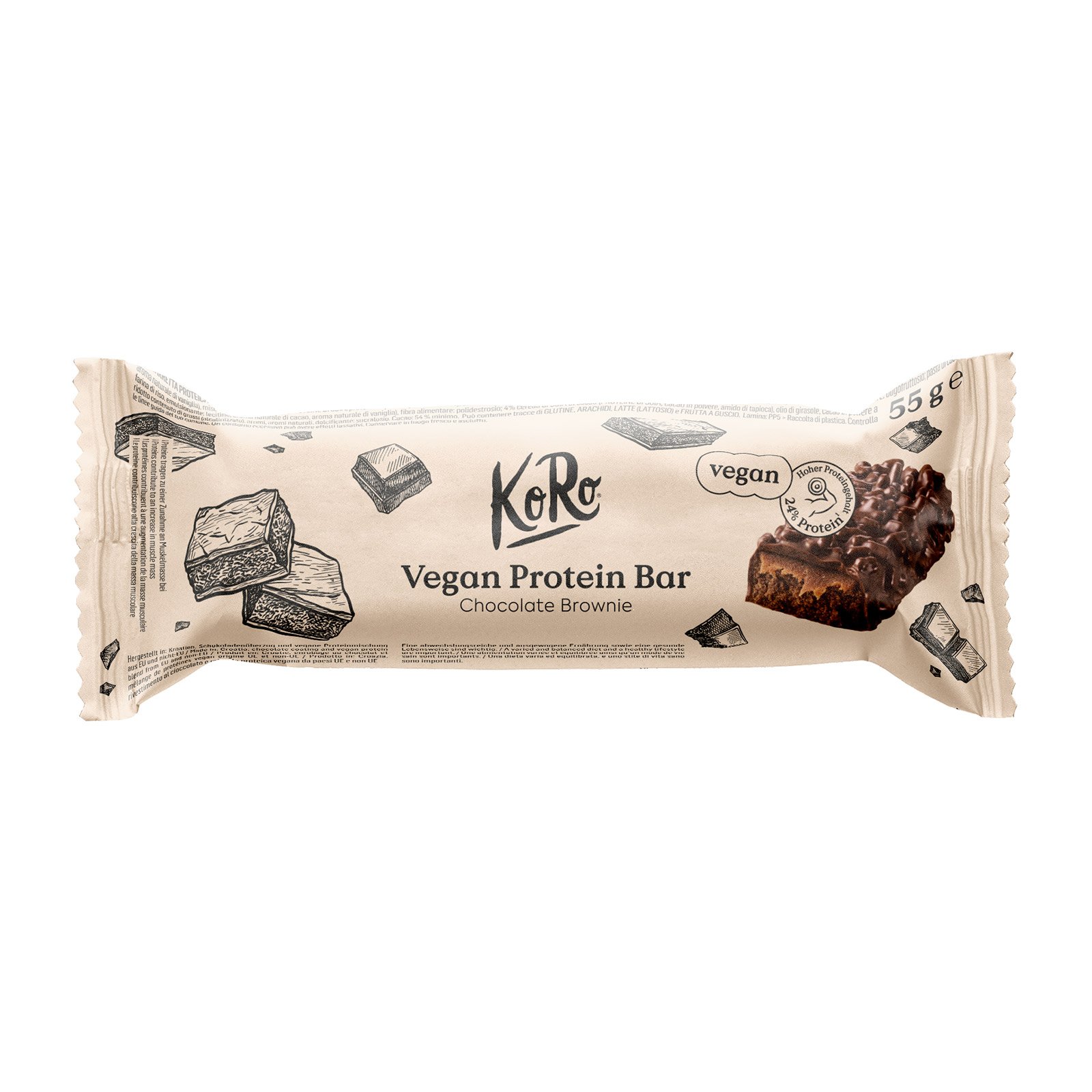KoRo Veganer Proteinriegel Brownie