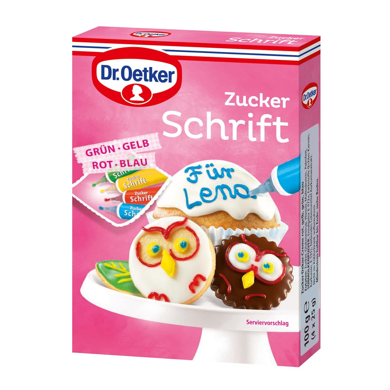 Dr. Oetker Zuckerschrift