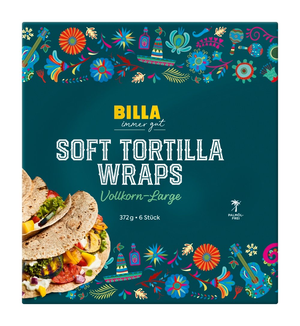 BILLA Soft Tortilla Wraps Vollkorn