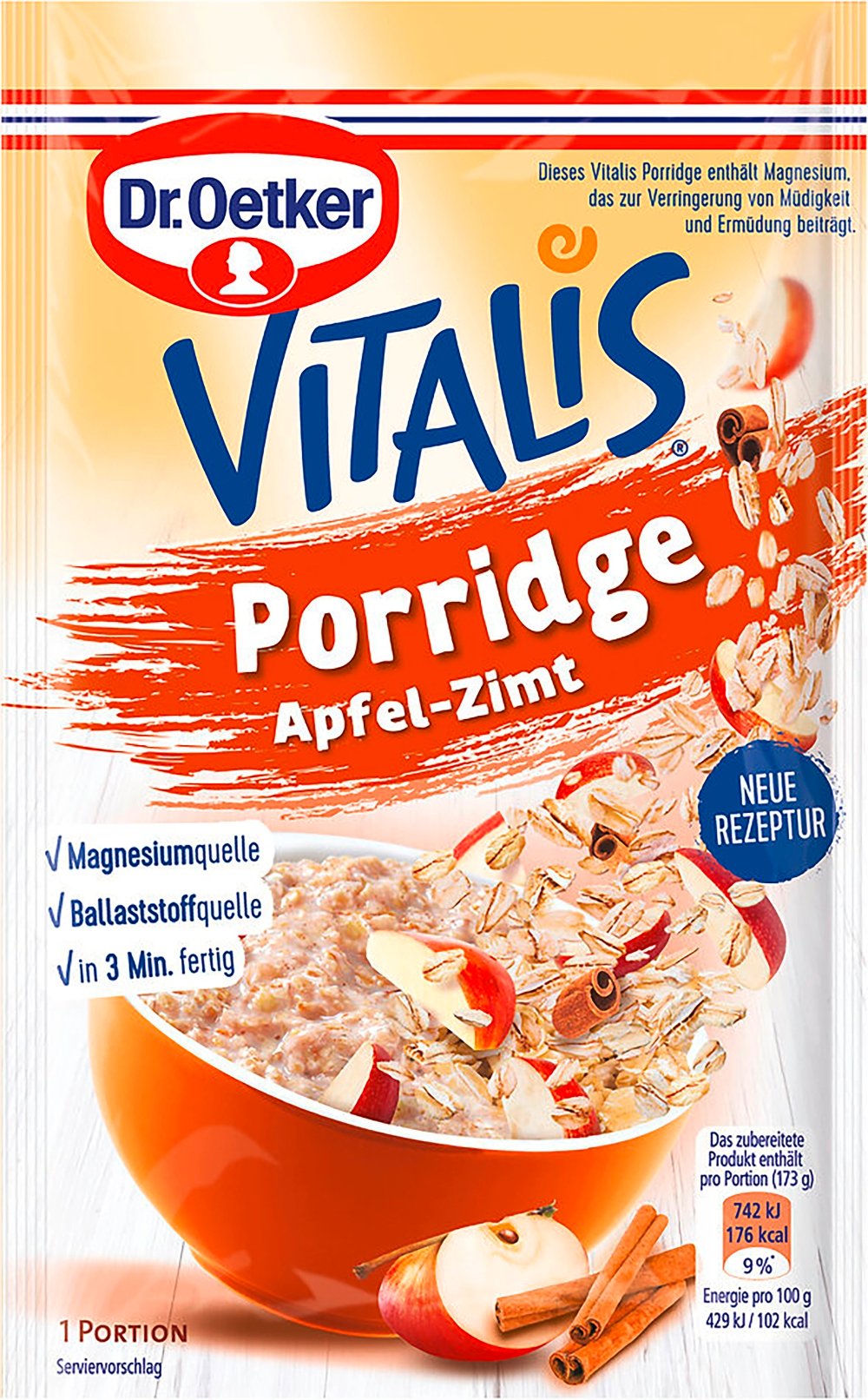 Dr. Oetker Vitalis Porridge Apfel-Zimt