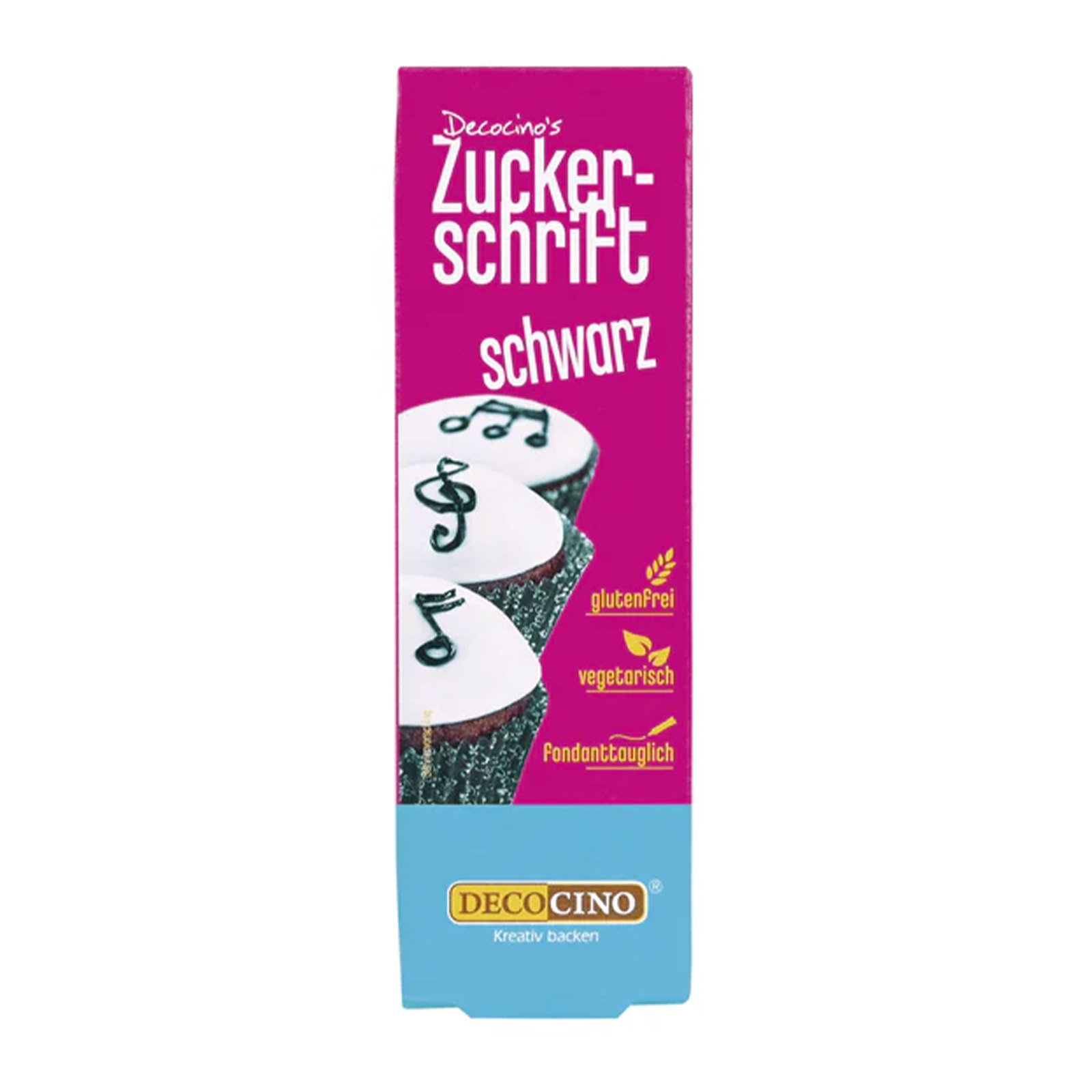 Decocino Zuckerschrift Schwarz