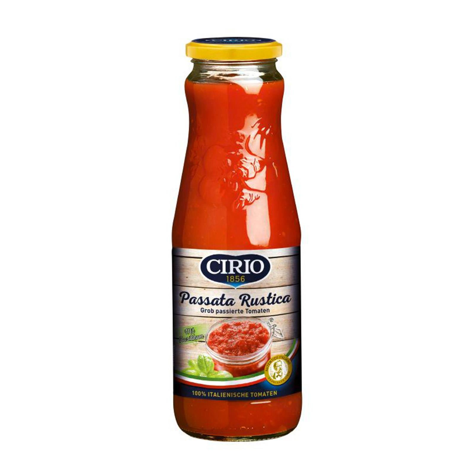 Cirio Passata Rustica Basilico - Grob Passierte Tomaten mit Basilikum