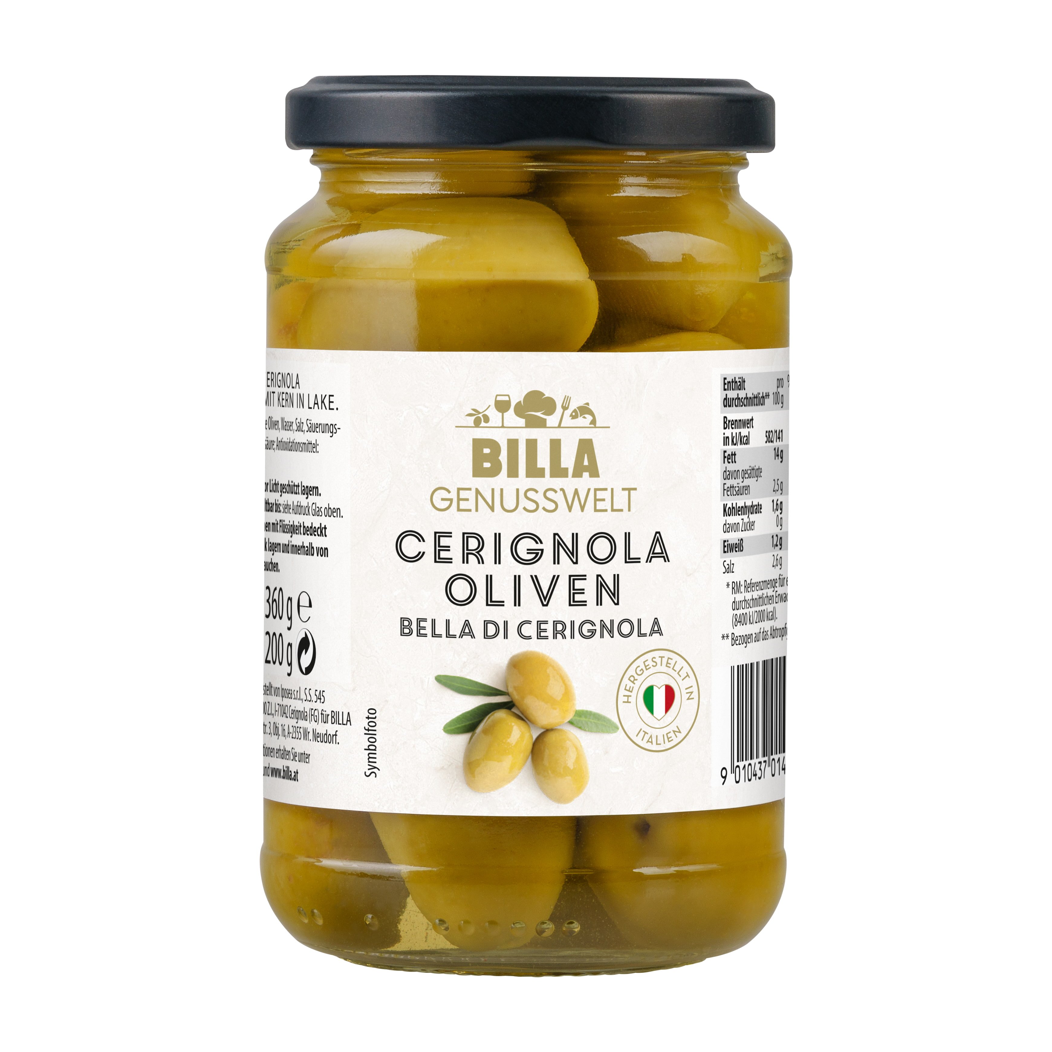 BILLA Genusswelt Cerignola grüne Oliven