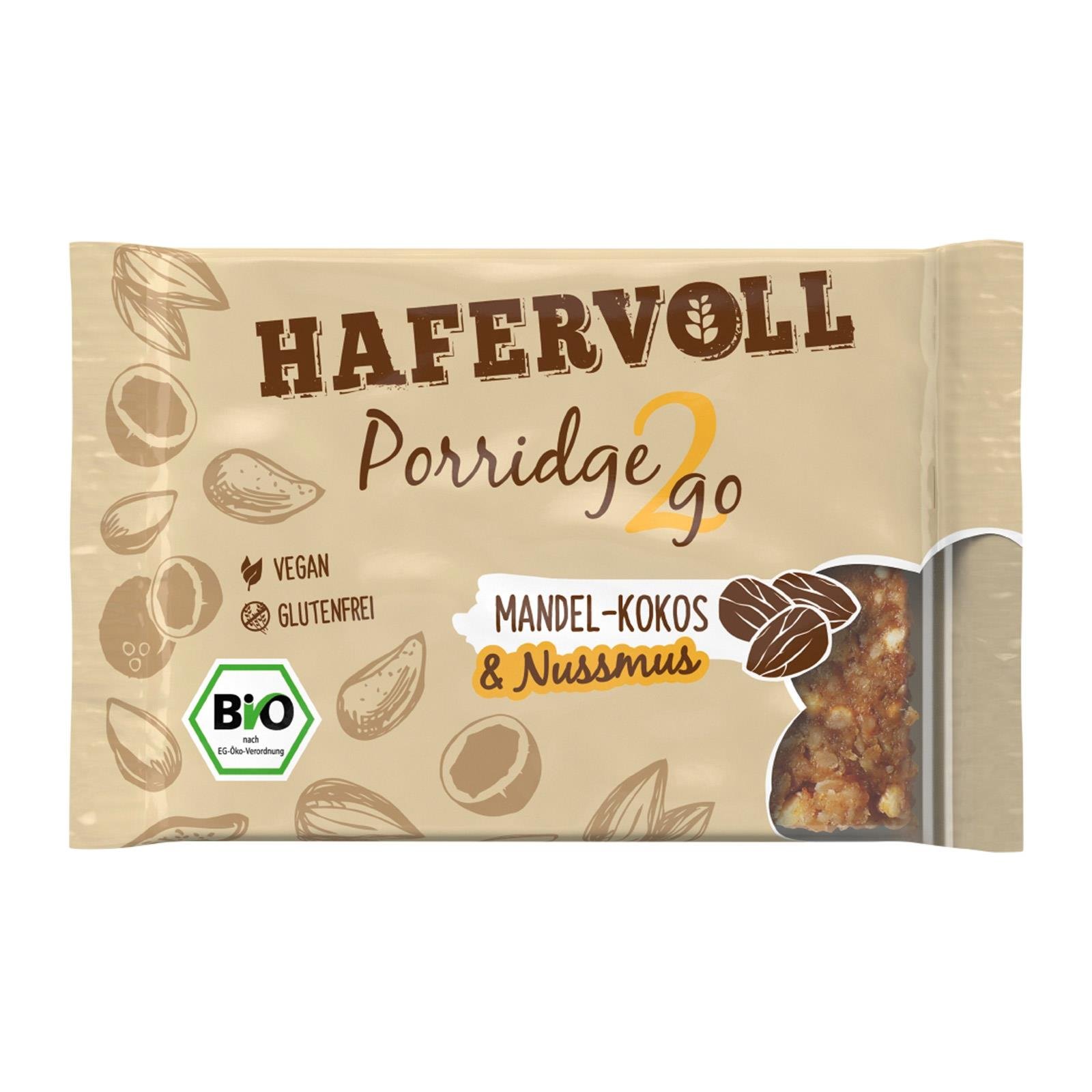 Hafervoll Bio Porridge2go Mandel