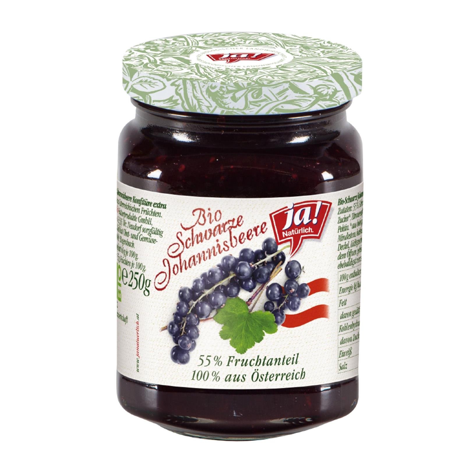 Ja! Natürlich Schwarze Johannisbeere Fruchtaufstrich