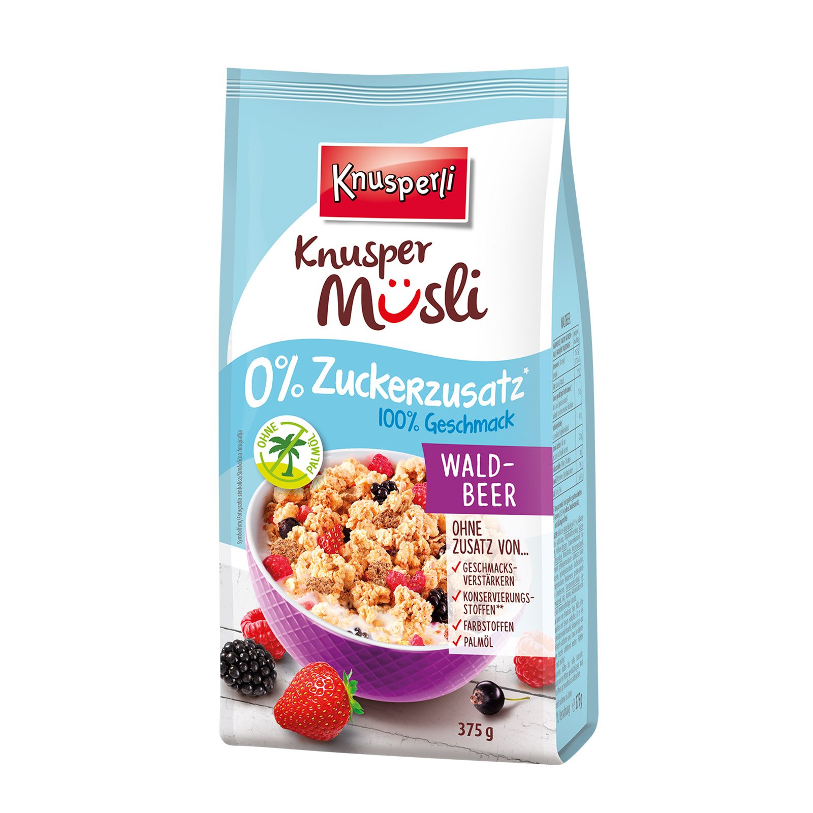 Knusperli Waldbeer ohne Zuckerzusatz