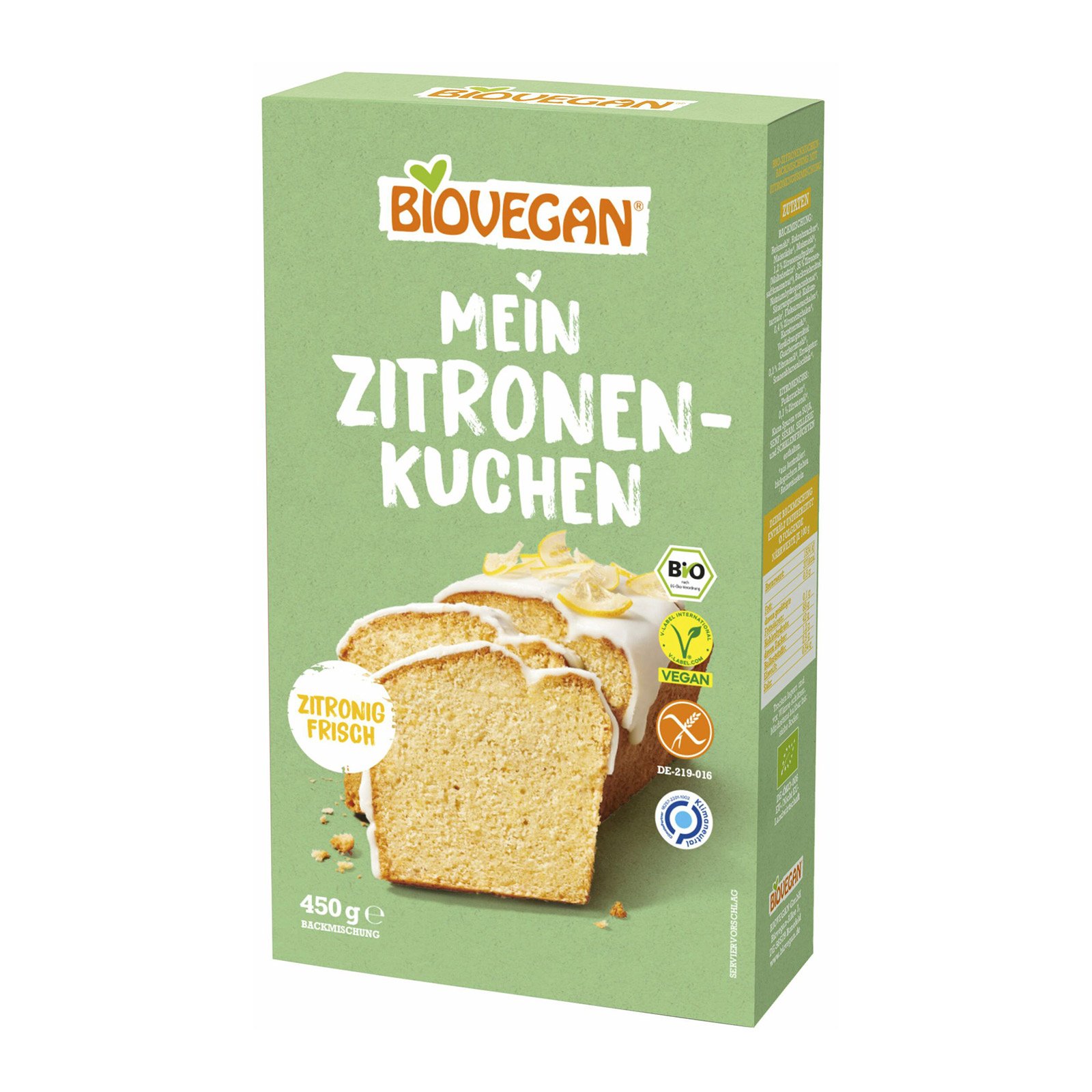 BioVegan Backmischung Zitronenkuchen