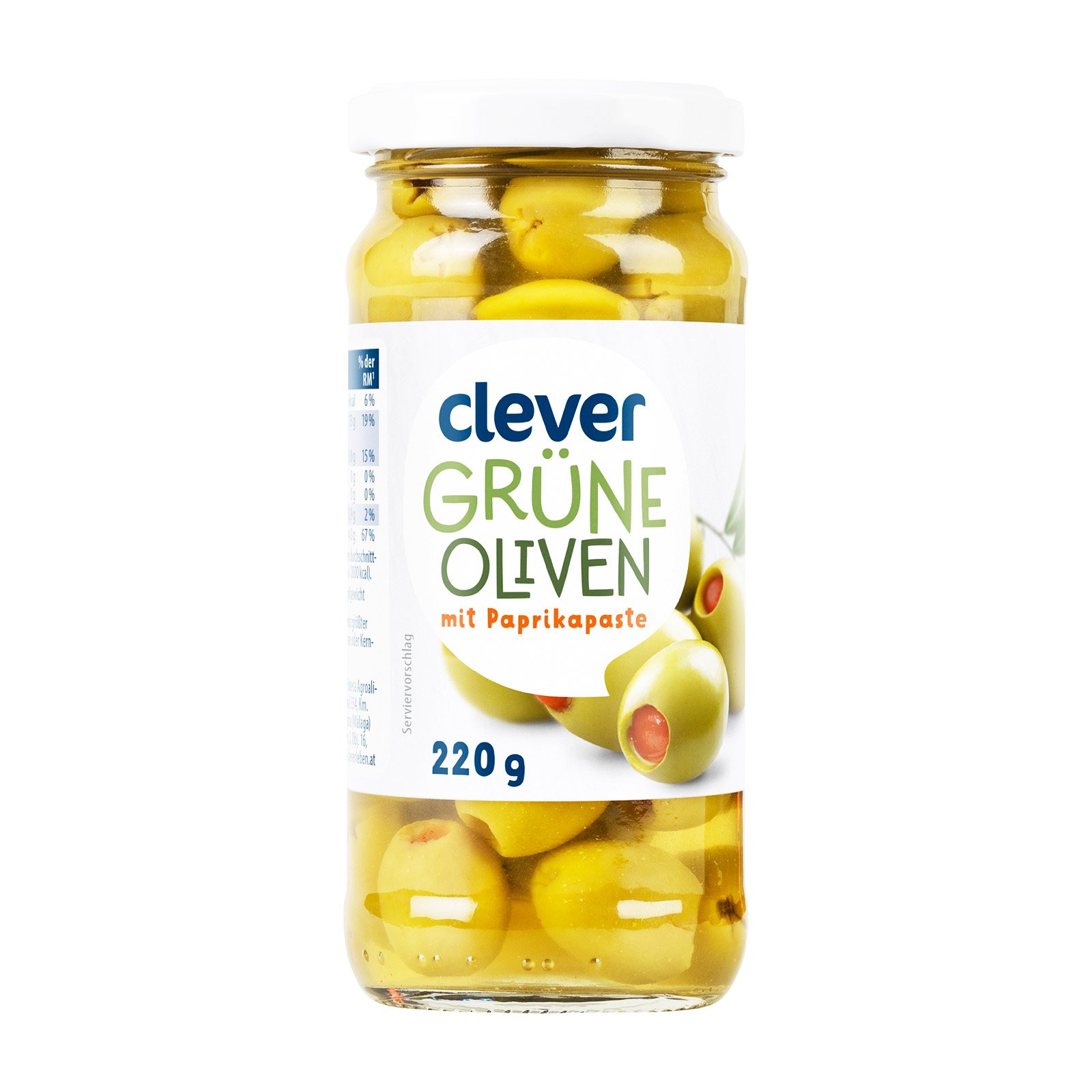 Clever Grüne Oliven mit Paprikapaste