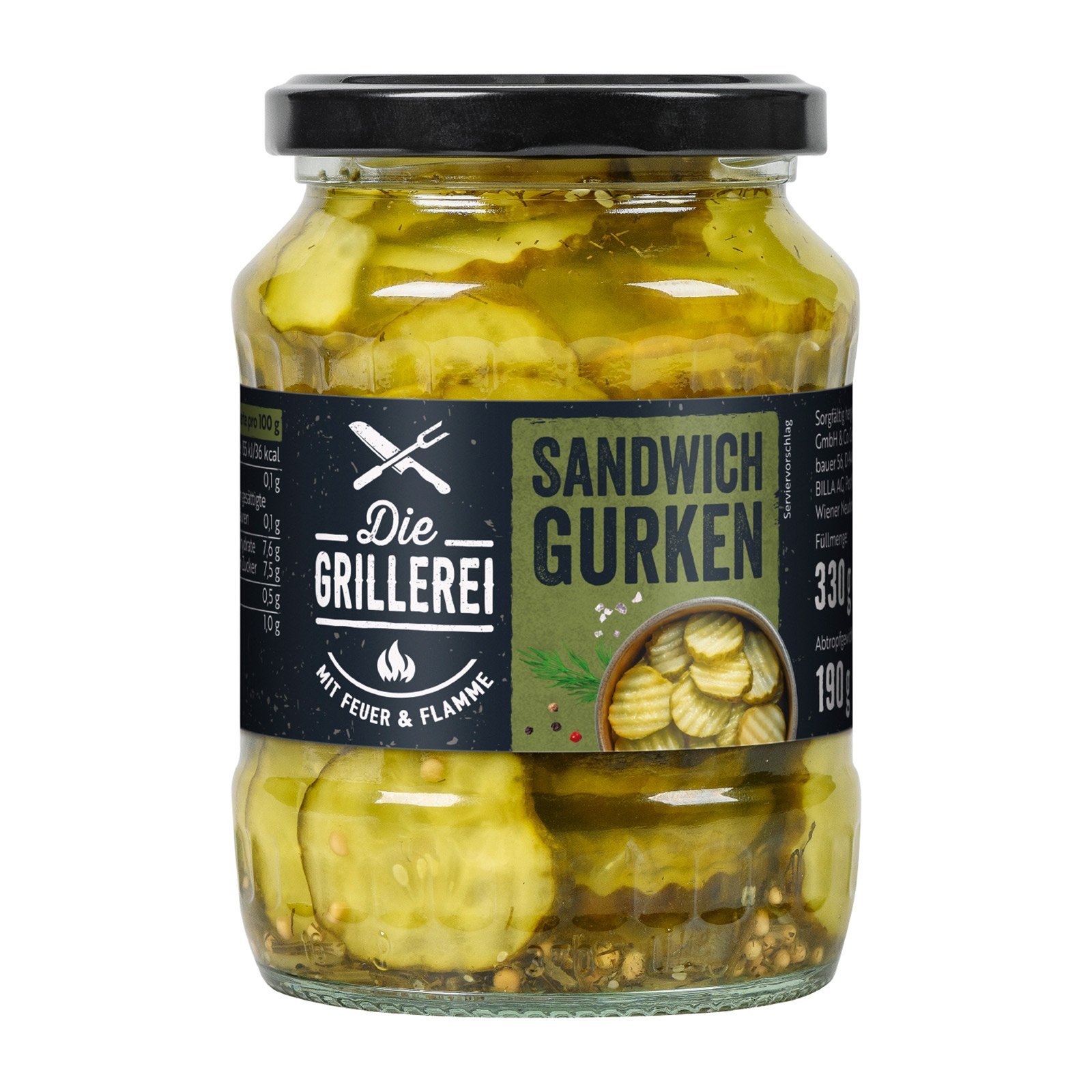 Die Grillerei Sandwichgurken