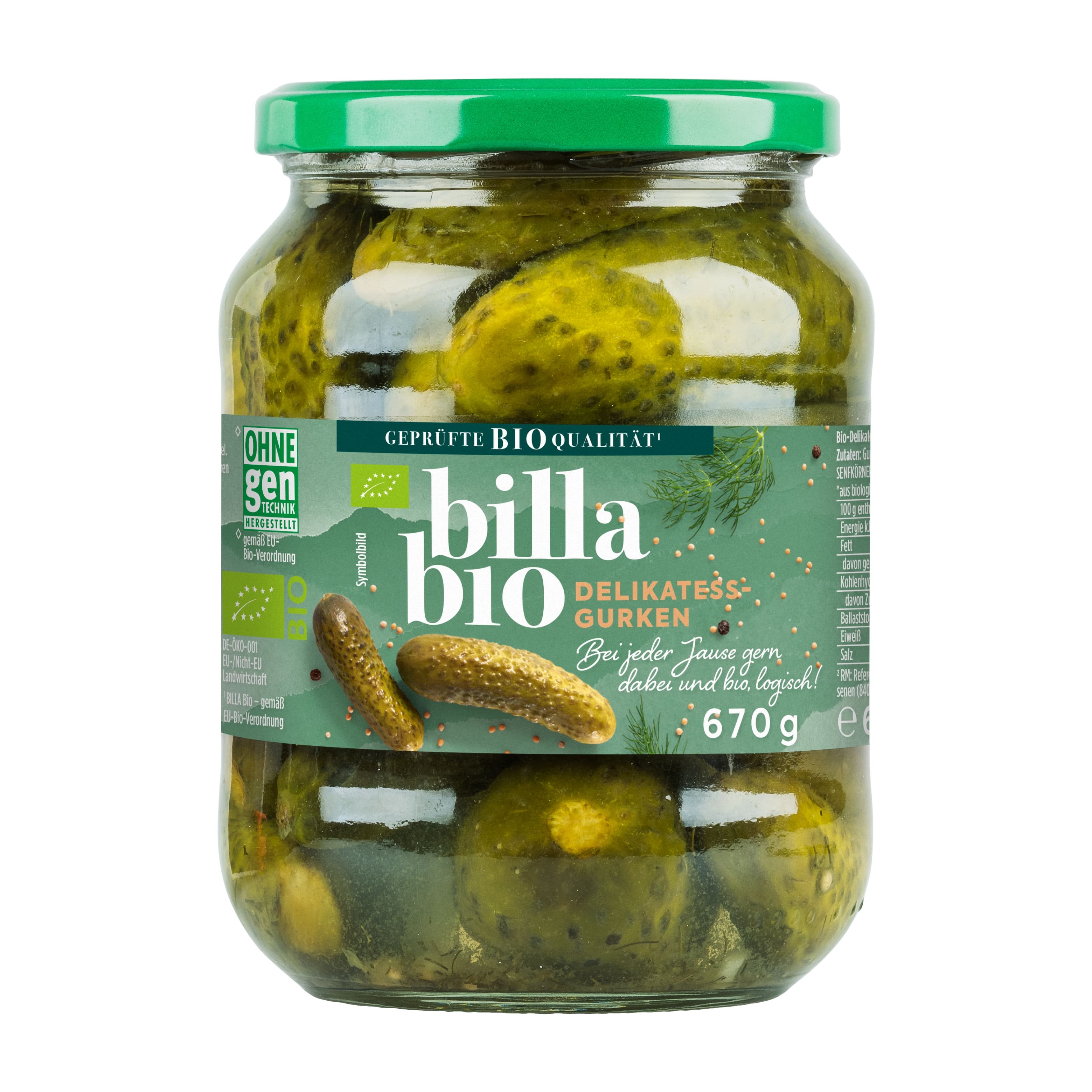 BILLA Bio Delikatessgurken