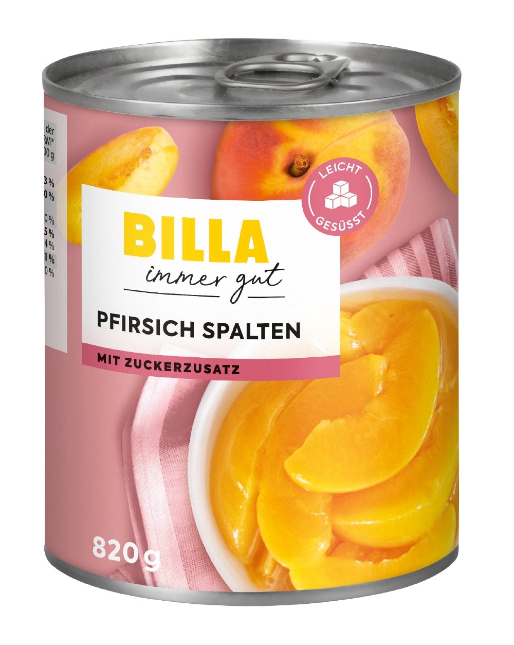 BILLA immer gut Pfirsichspalten