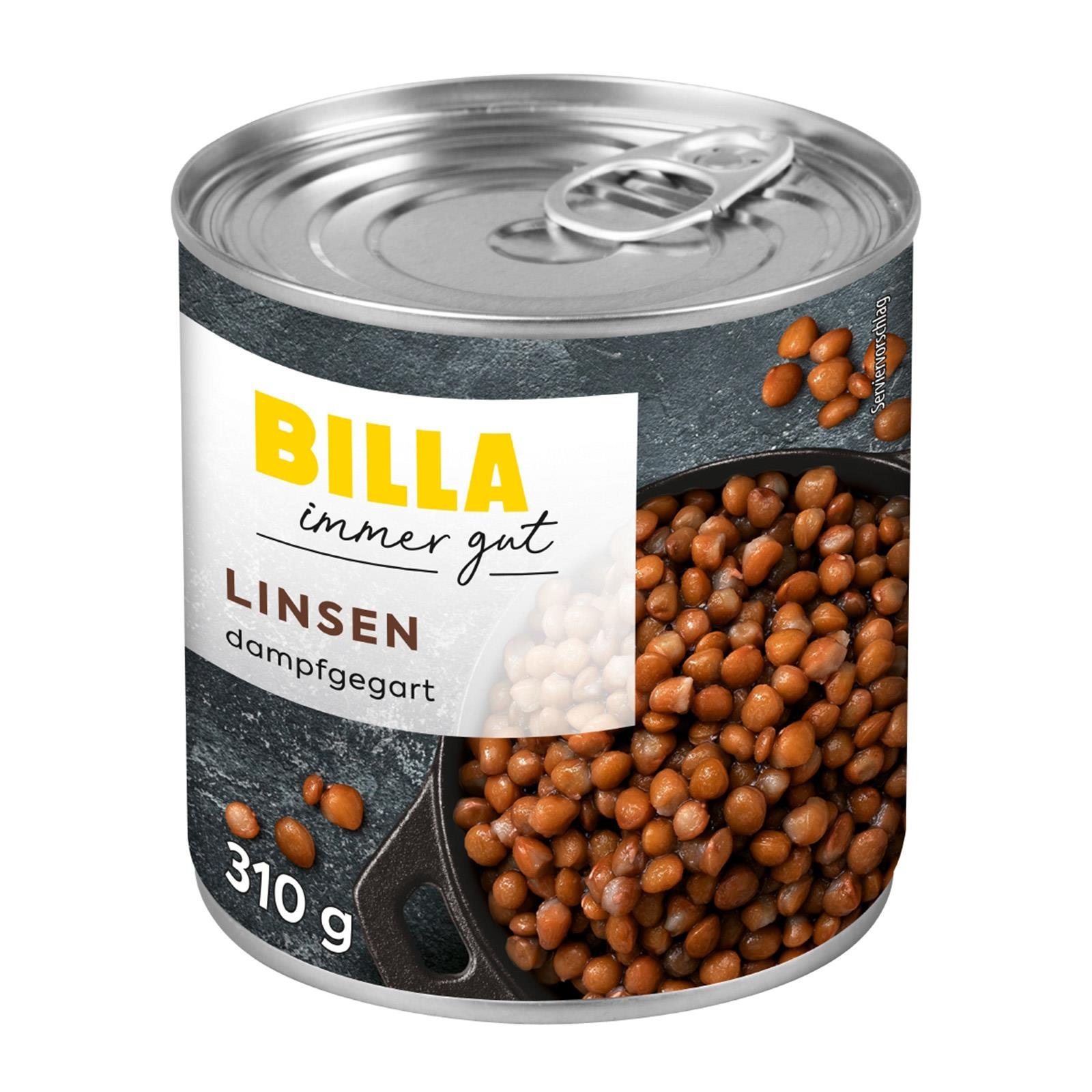 BILLA Dampfgegarte Linsen