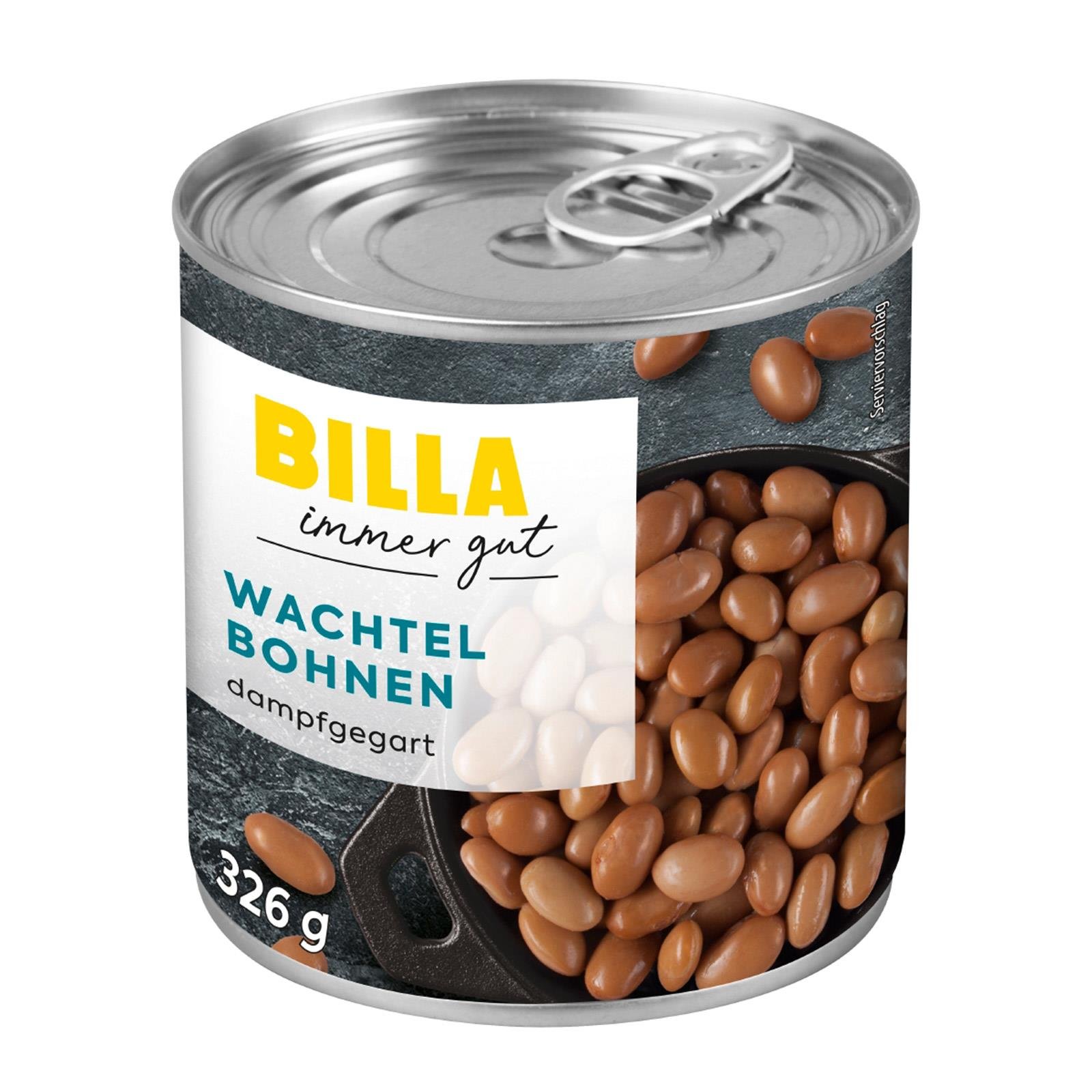 BILLA Dampfgegarte Wachtelbohnen