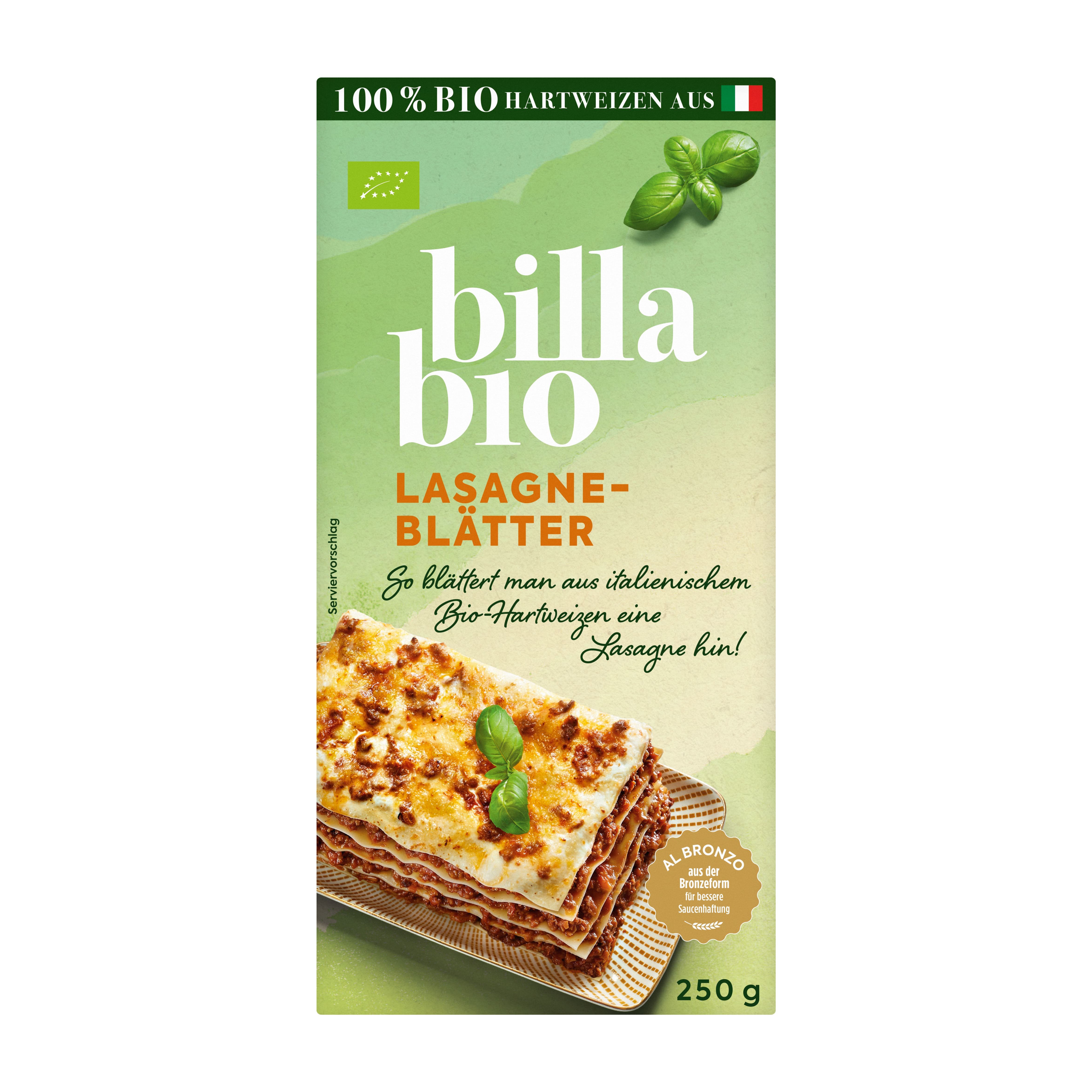 BILLA Bio Lasagneblätter