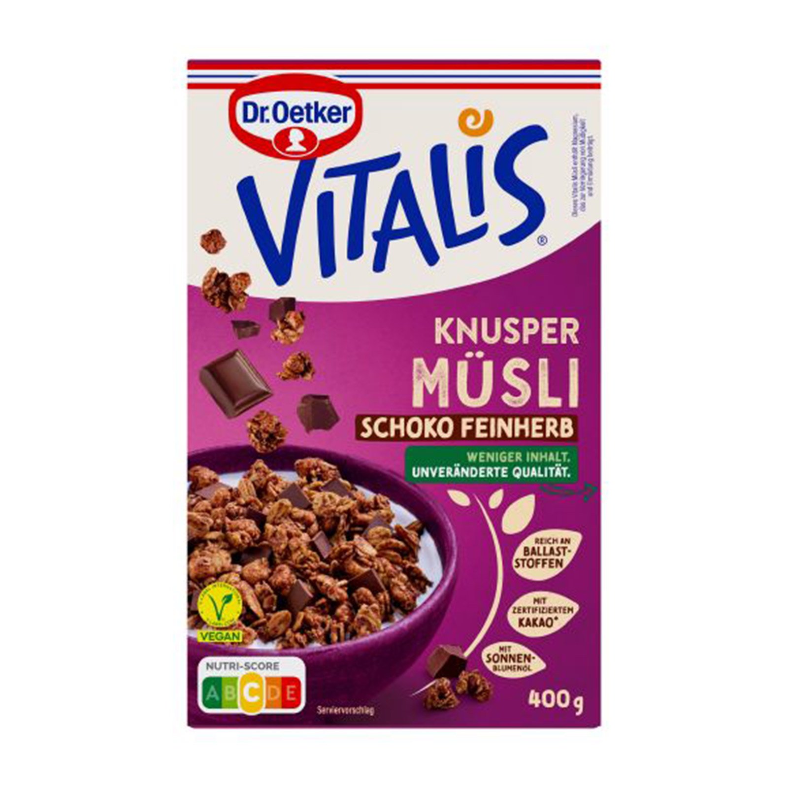 Dr. Oetker Vitalis Knuspermüsli Schoko feinherb