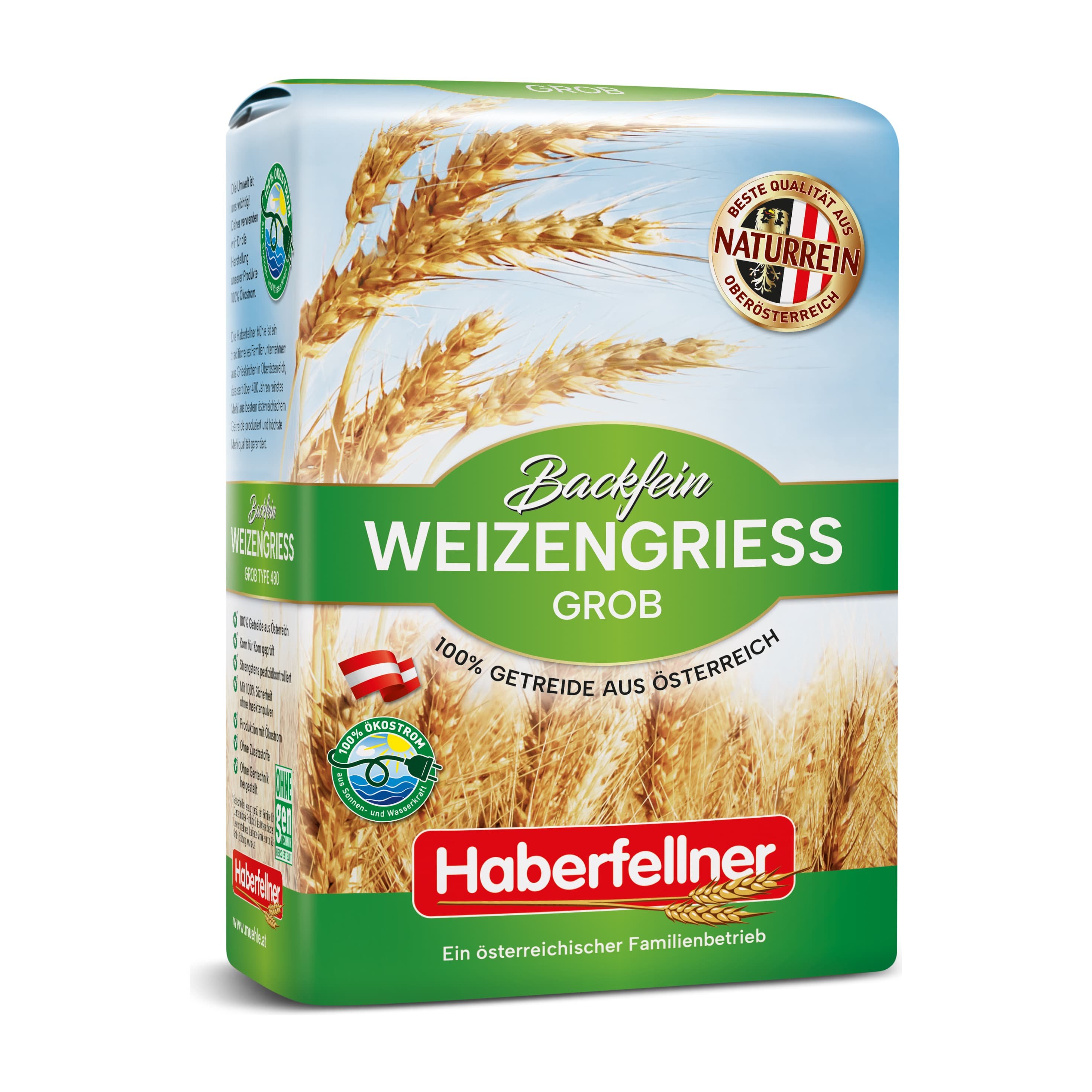 Haberfellner Backfein Weizengrieß Grob