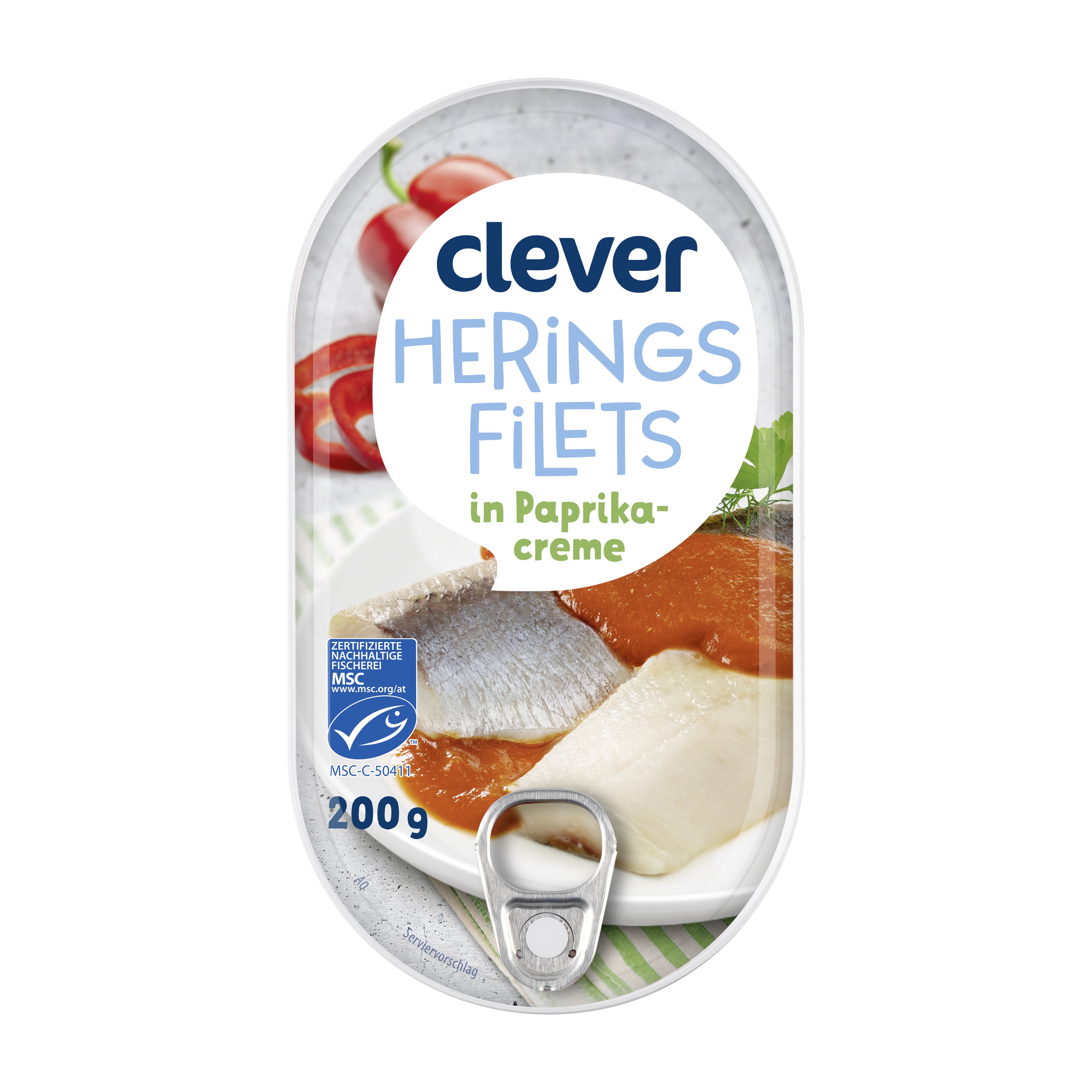 Clever Heringsfilet in Paprika Creme