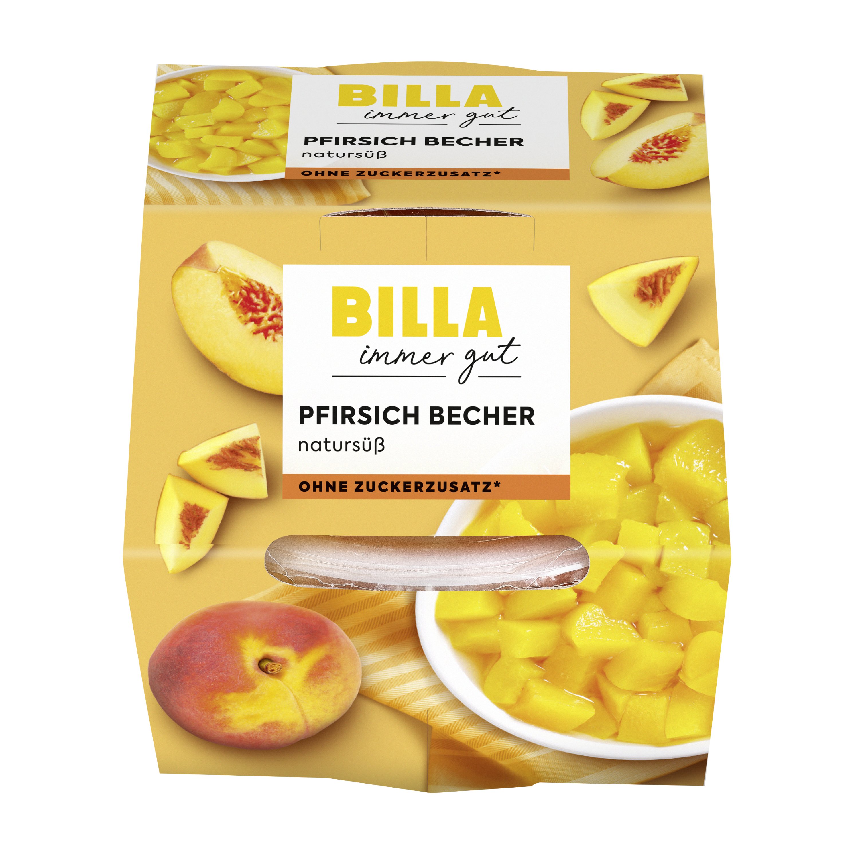 BILLA Pfirsich Becher