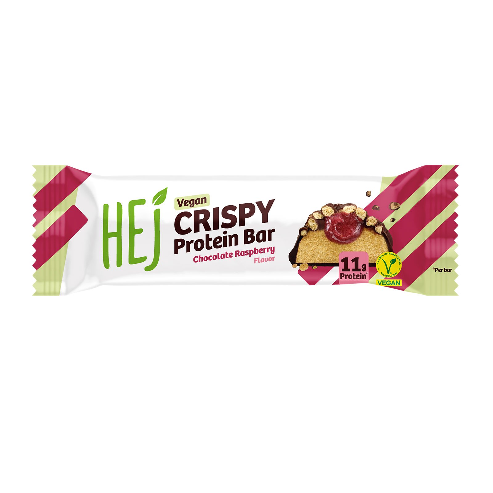 Hej Riegel Crispy Protein Bar Chocolate Raspberry