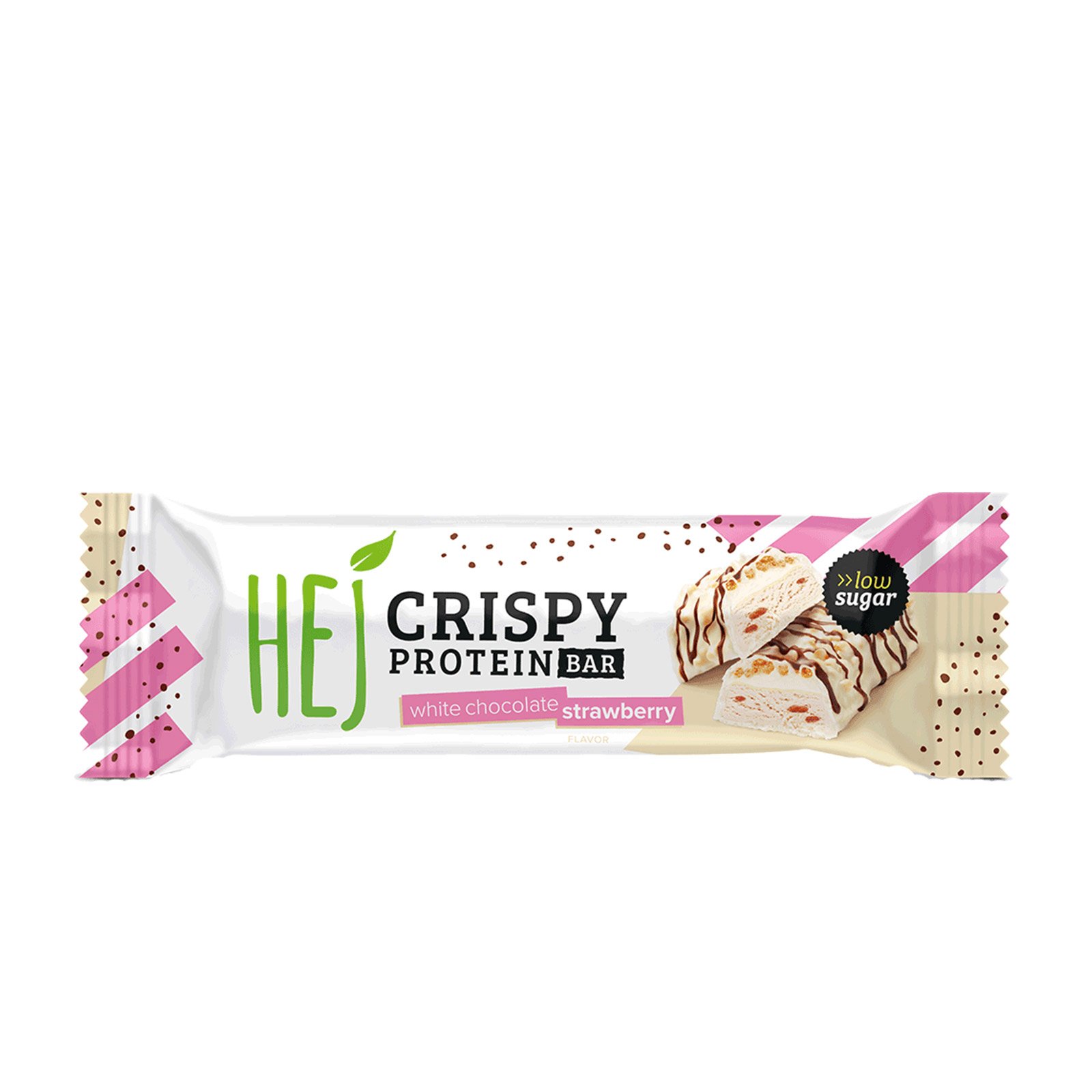 Hej Riegel Crispy Protein Bar White Chocolate Strawberry