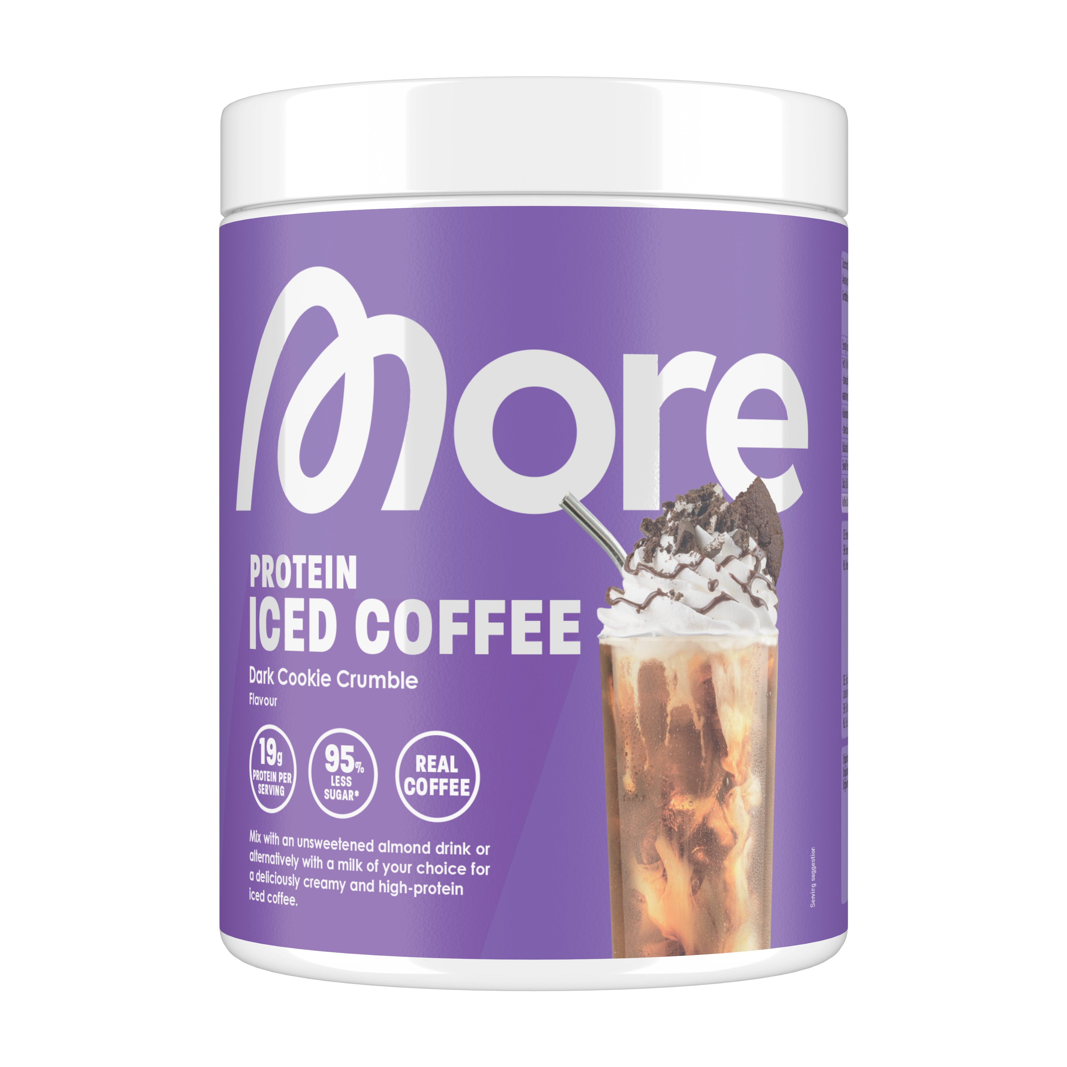 More Protein Iced Coffee Dark Cookie Crumble Pulver