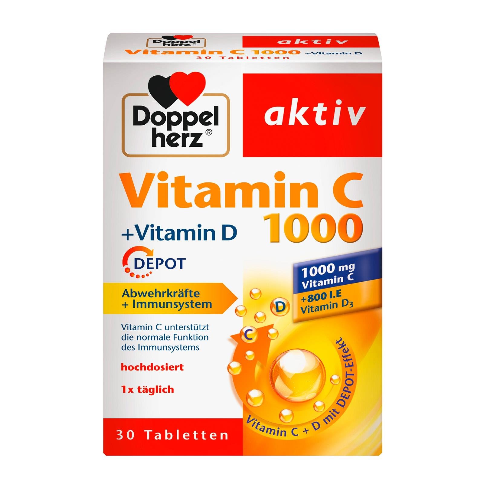 Doppelherz Vitamin C 1000 + Vitamin D