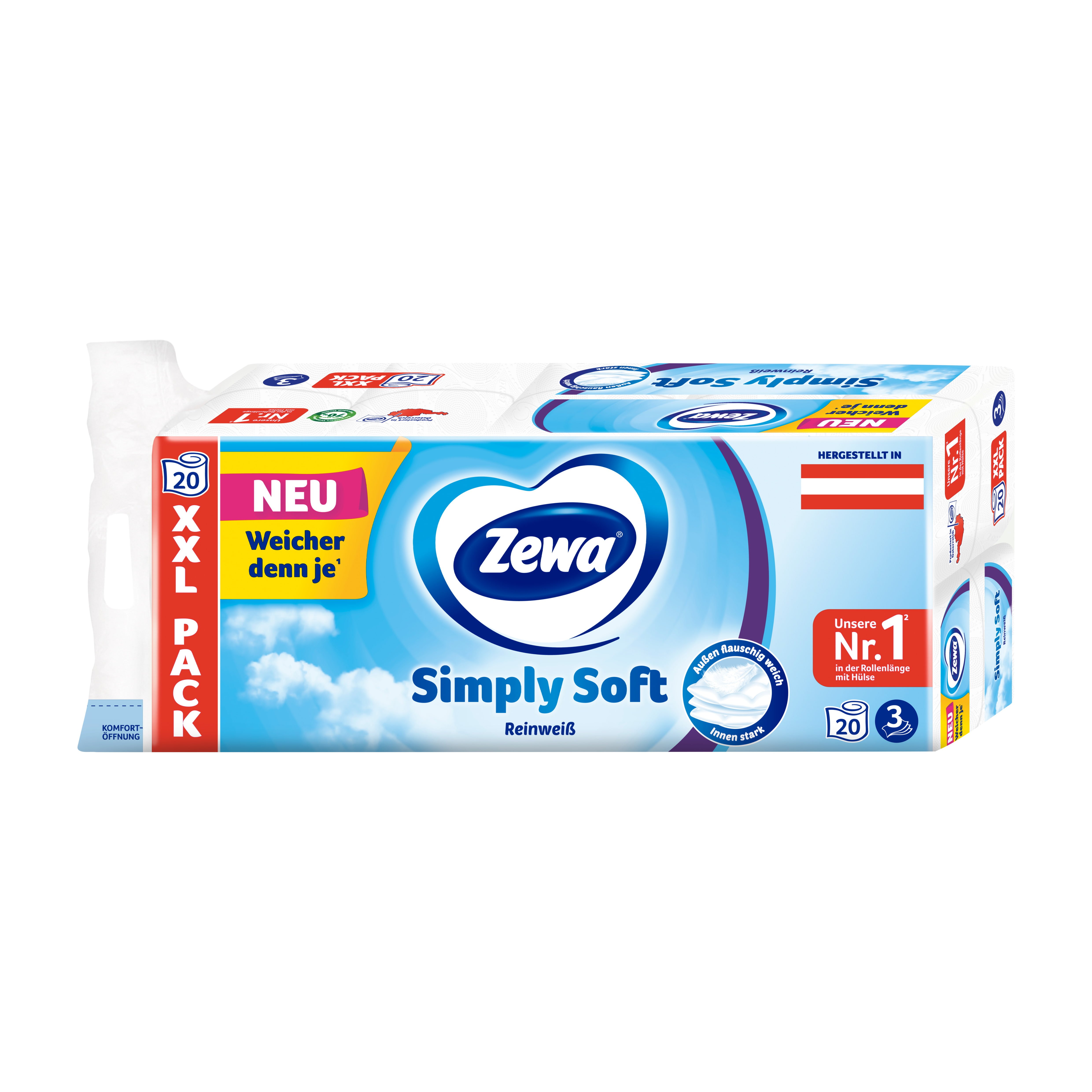 Zewa Simply Soft Reinweiß
