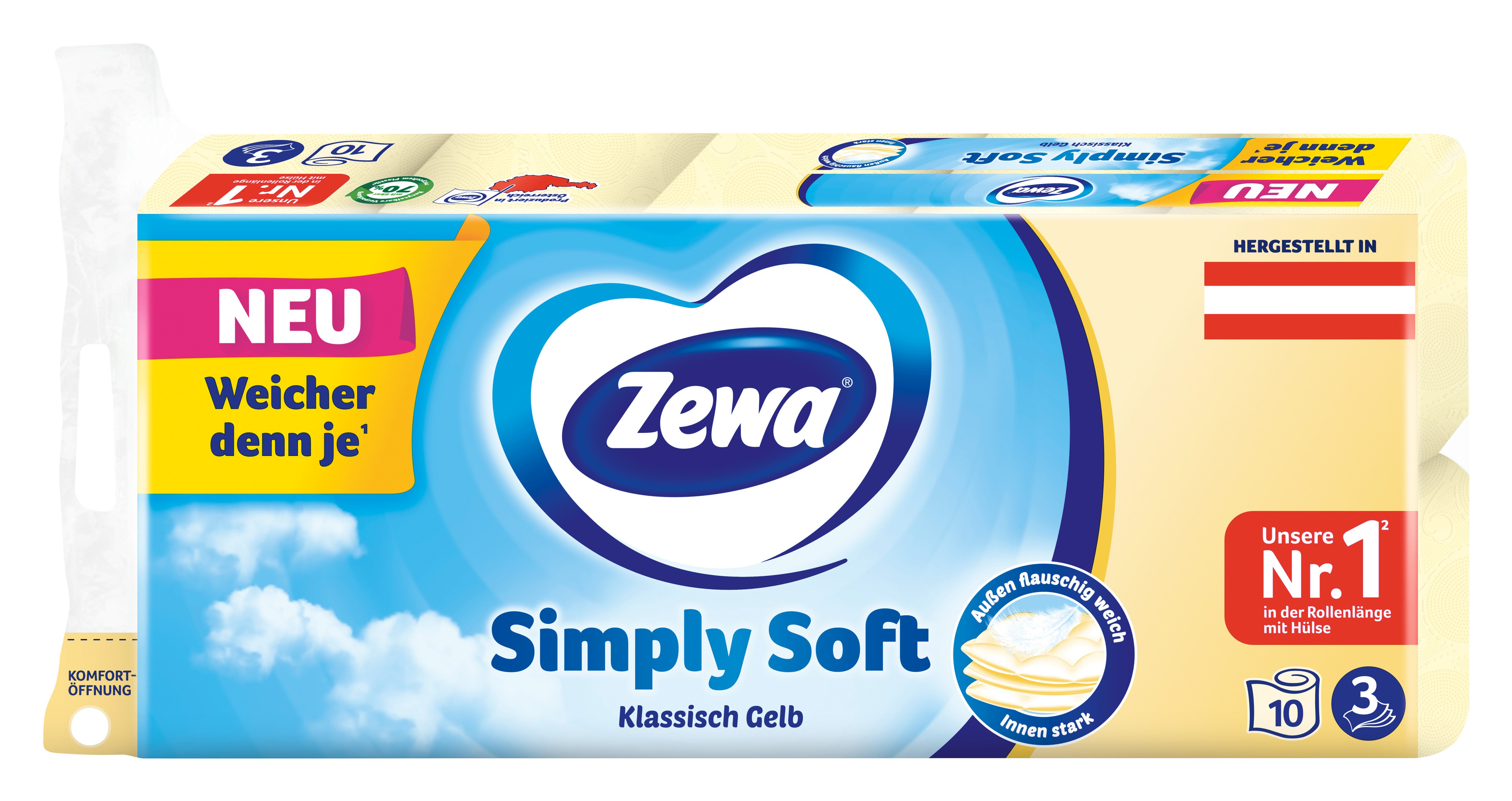 Zewa Simply Soft Gelb