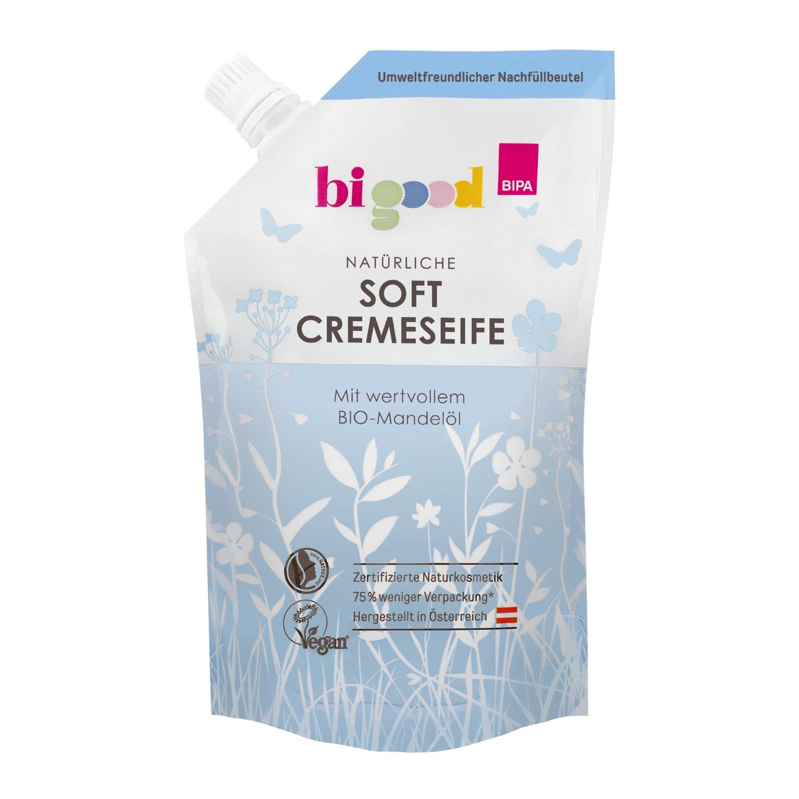 bi good Cremeseife Mandelöl Nachfüllbeutel