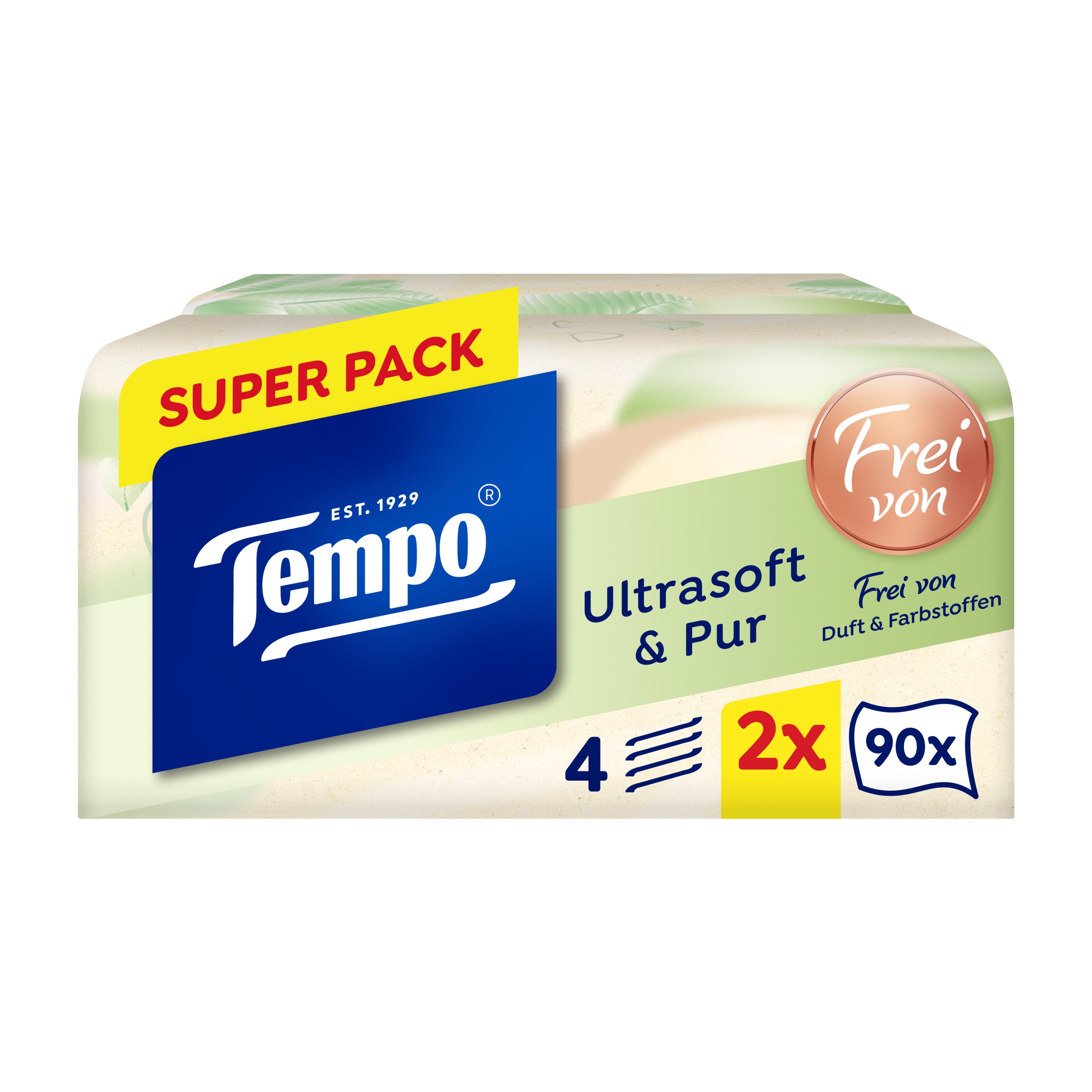 Tempo Taschentücher Ultrasoft & Pur Duo Box