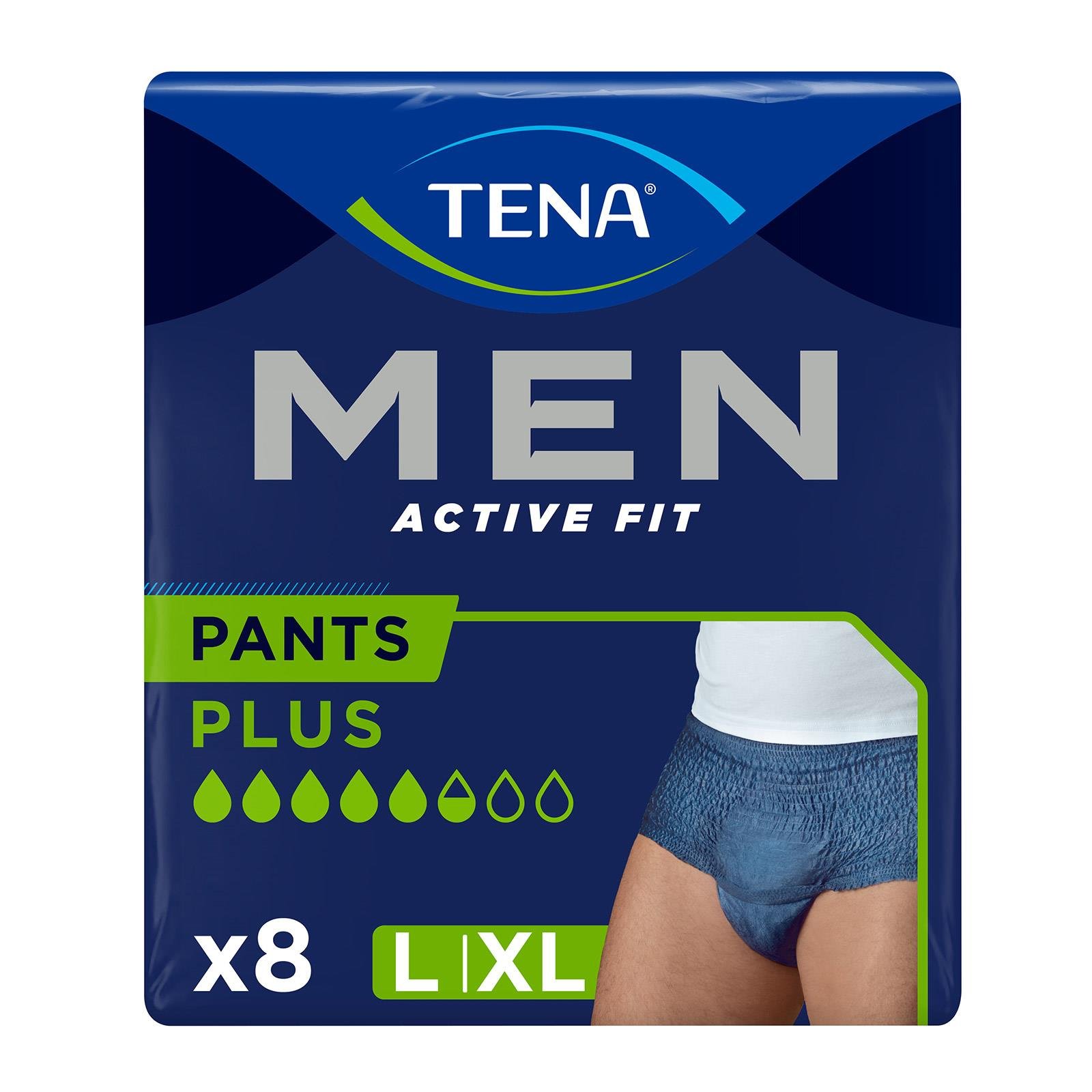 TENA Men Active Fit Pants Plus Blau, L/XL