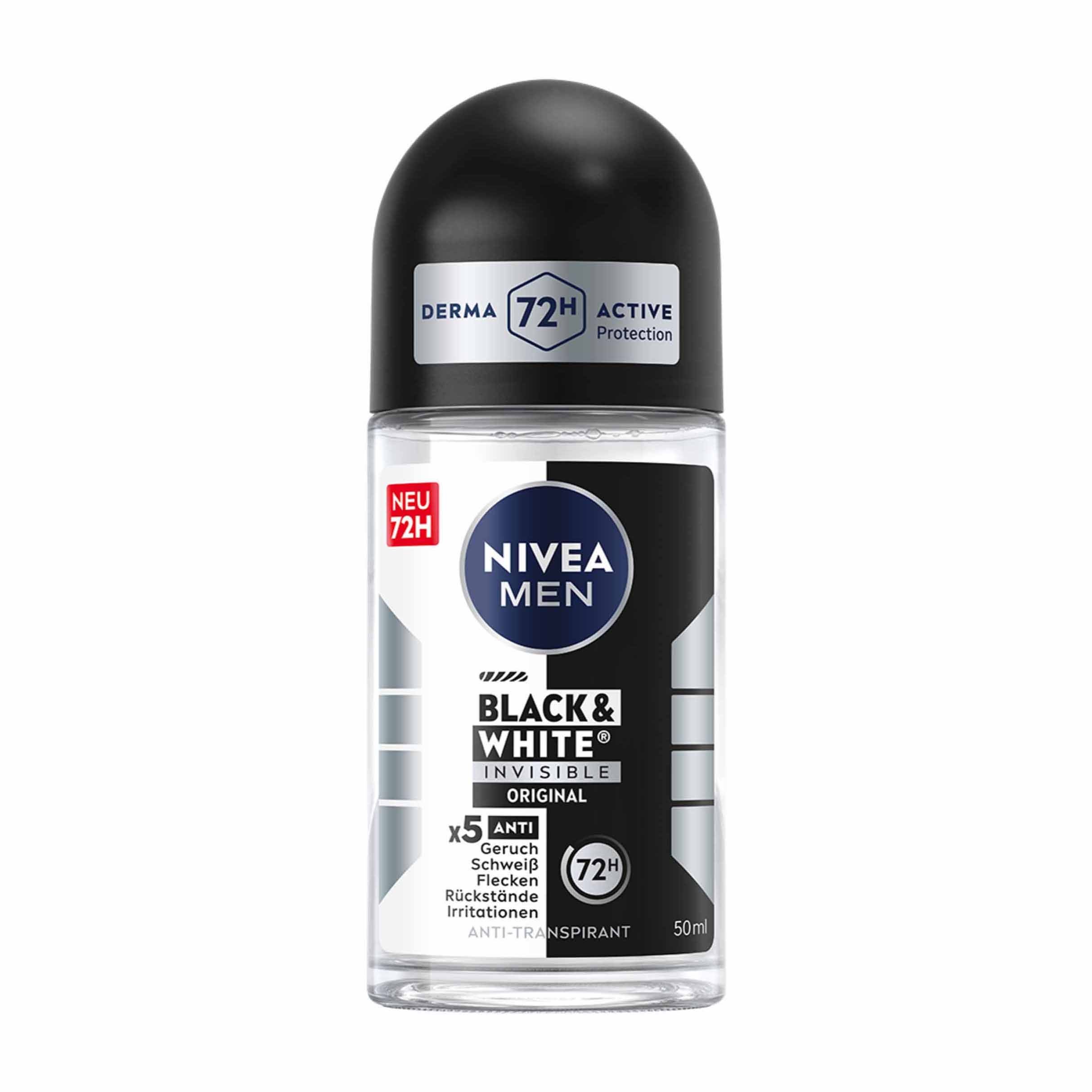 NIVEA MEN Black and White Invisible Original Deo Roll-On