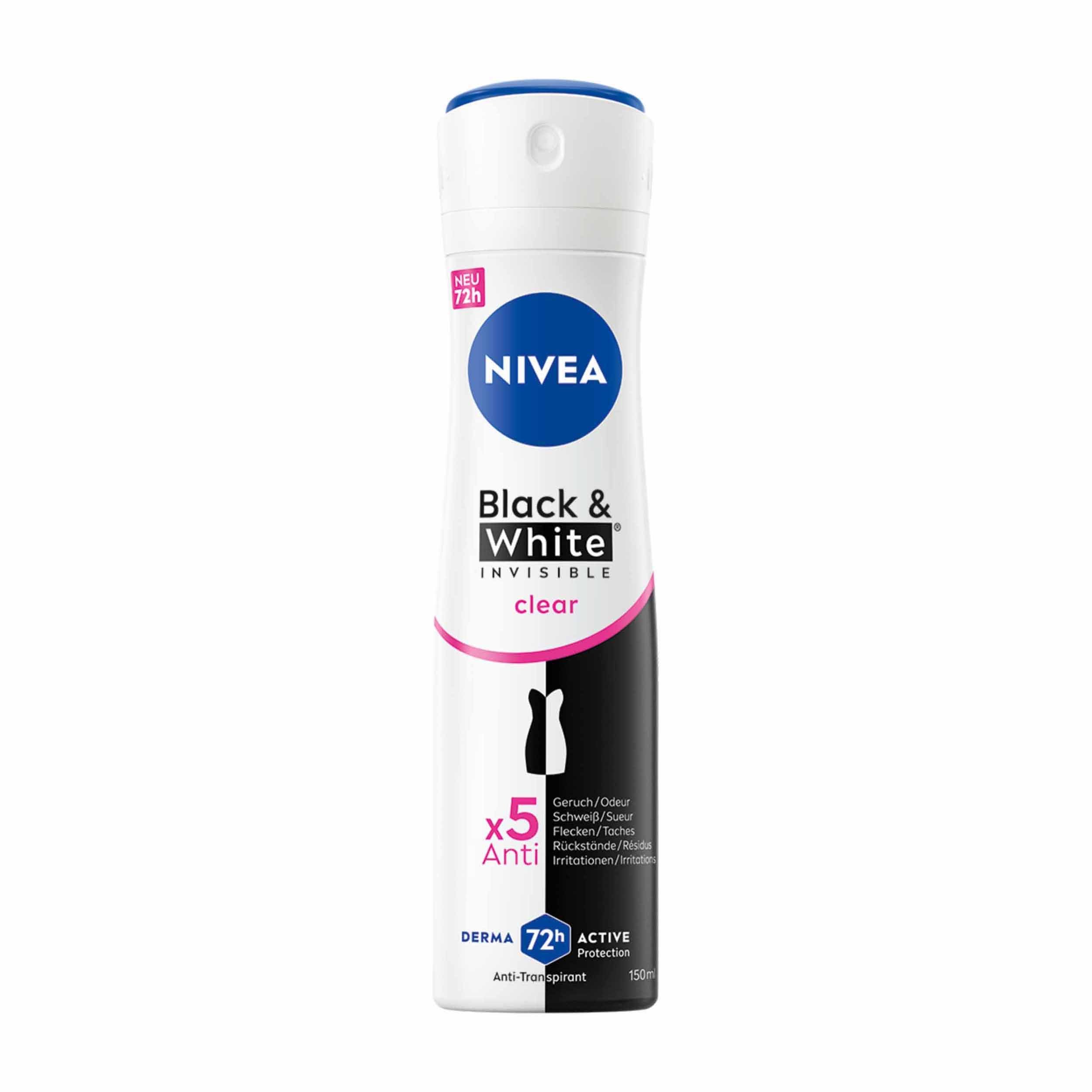 NIVEA Black and White Invisible Clear Deo Spray
