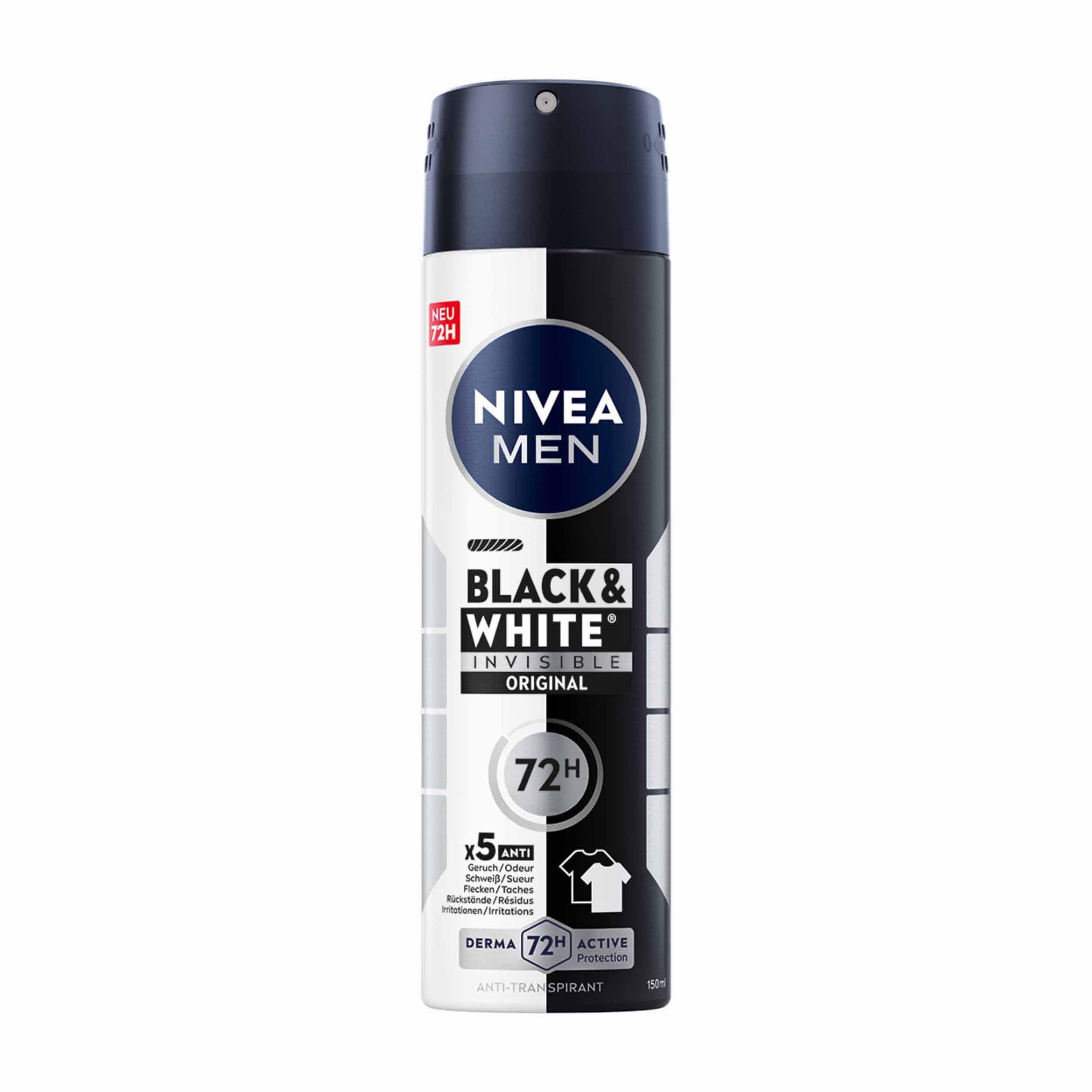 Nivea Men Deo Spray Invisible Black and White