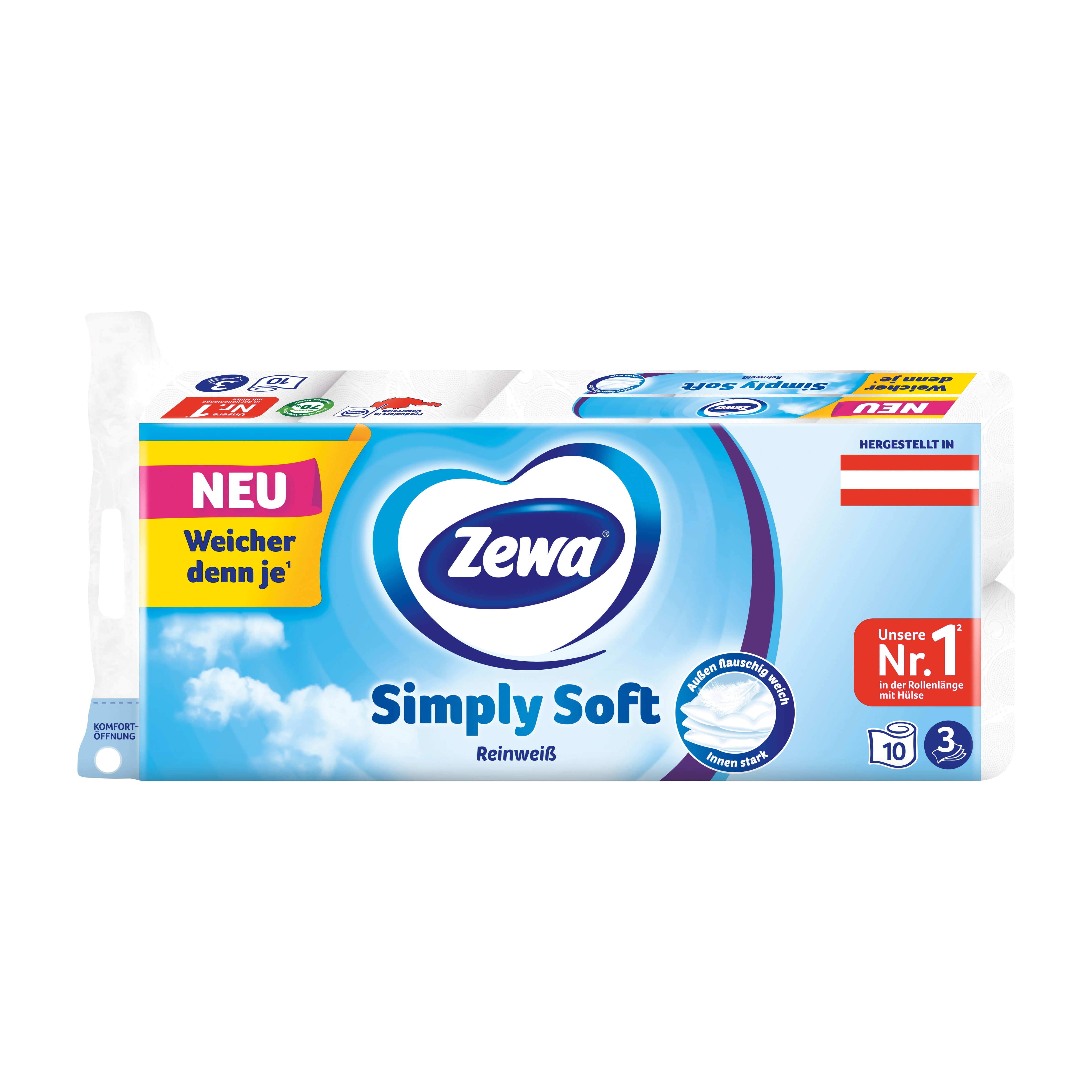 Zewa Simply Soft Reinweiß
