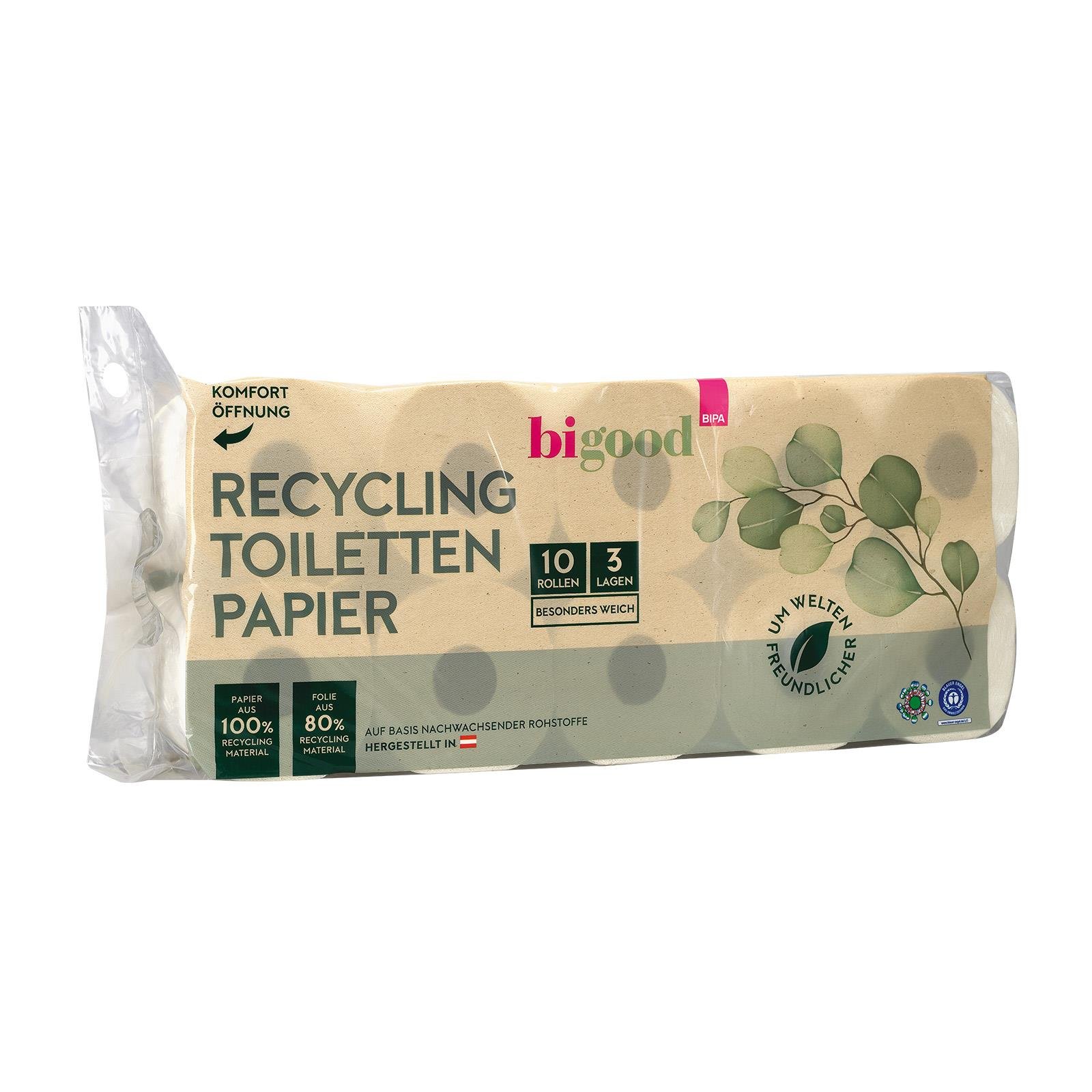 bi good Toilettenpapier Recycling 3-lagig